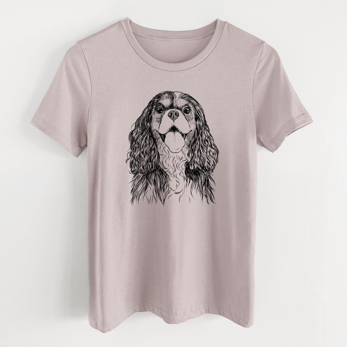 Bare Brandy the Cavalier King Charles Spaniel - Women's Lightweight Relaxed Fit 100% Cotton Crewneck