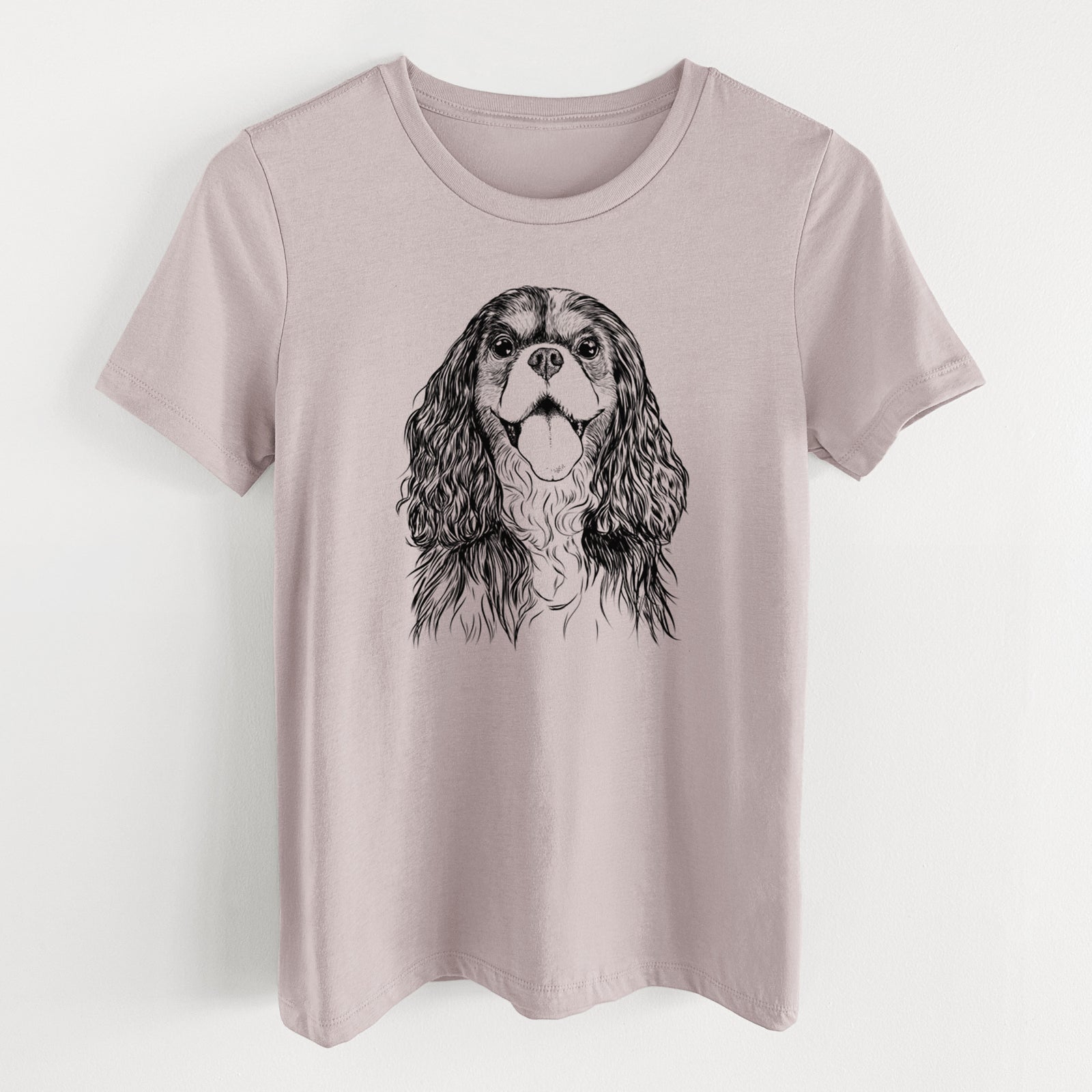 Bare Brandy the Cavalier King Charles Spaniel - Women's Lightweight Relaxed Fit 100% Cotton Crewneck