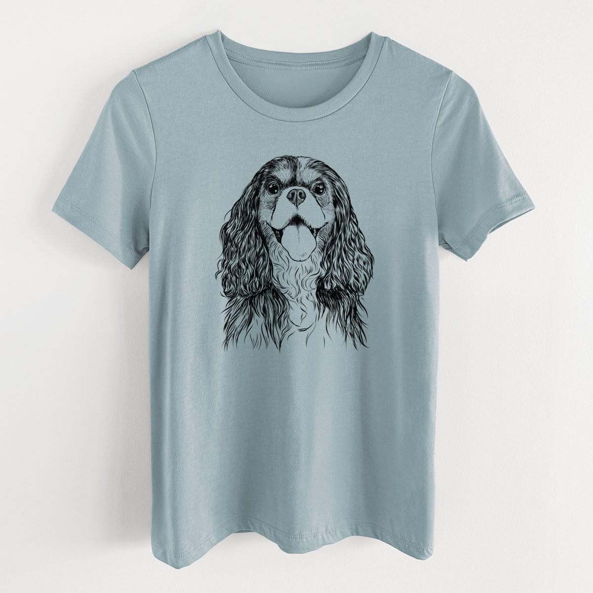 Bare Brandy the Cavalier King Charles Spaniel - Women's Lightweight Relaxed Fit 100% Cotton Crewneck