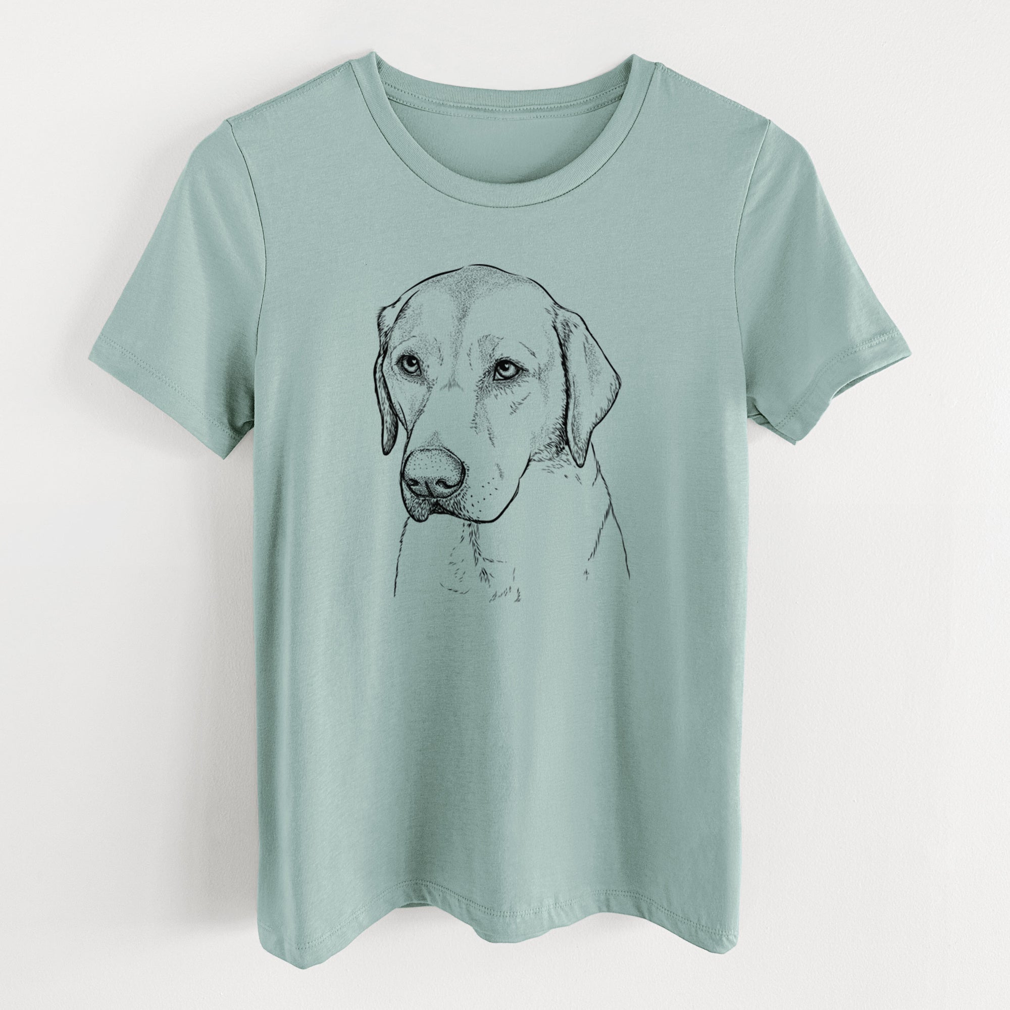 Bare Braxton the Yellow Lab - Women's Lightweight Relaxed Fit 100% Cotton Crewneck
