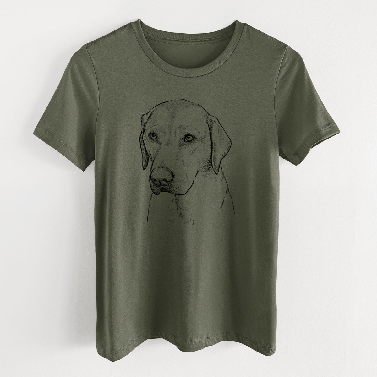Bare Braxton the Yellow Lab - Women's Lightweight Relaxed Fit 100% Cotton Crewneck