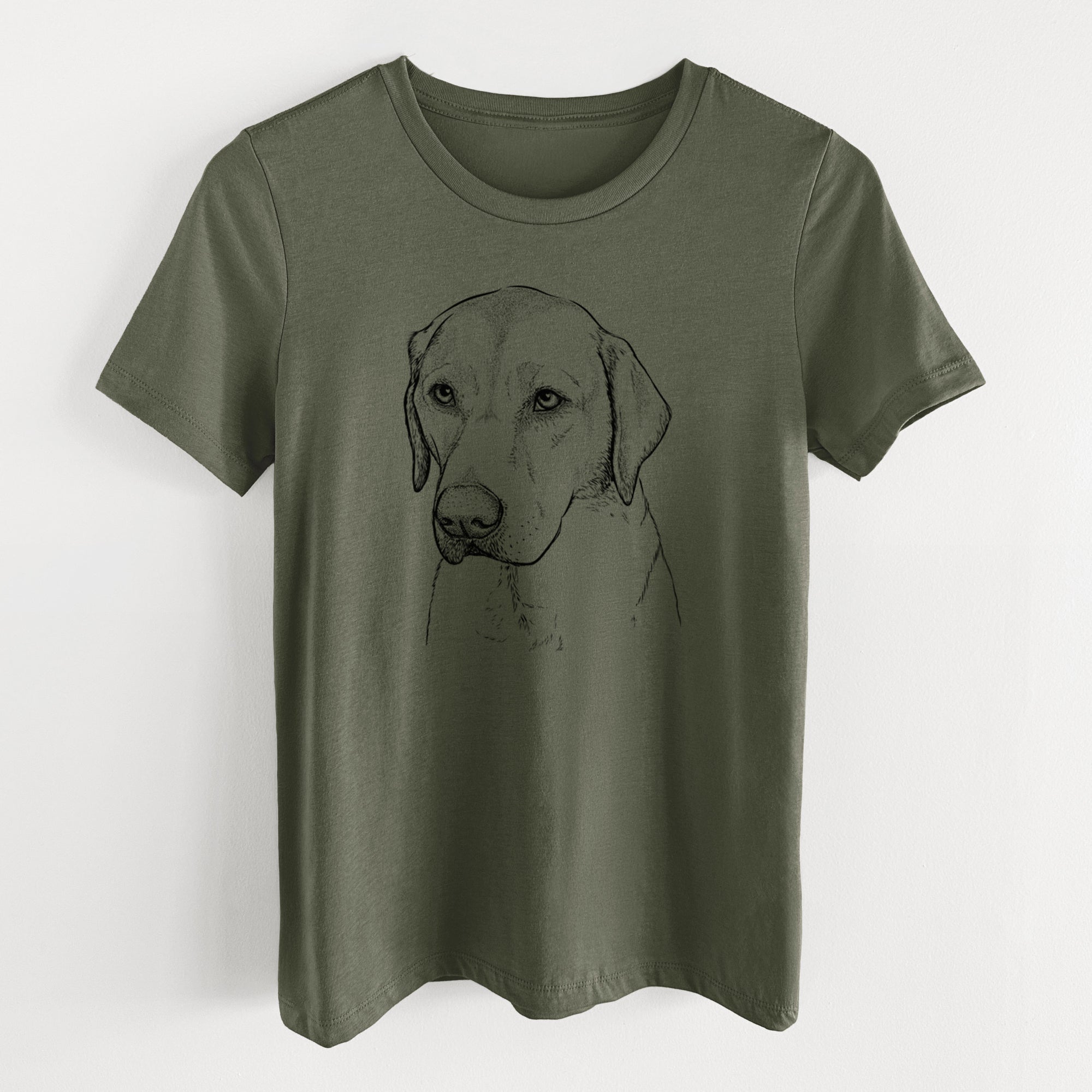 Bare Braxton the Yellow Lab - Women's Lightweight Relaxed Fit 100% Cotton Crewneck