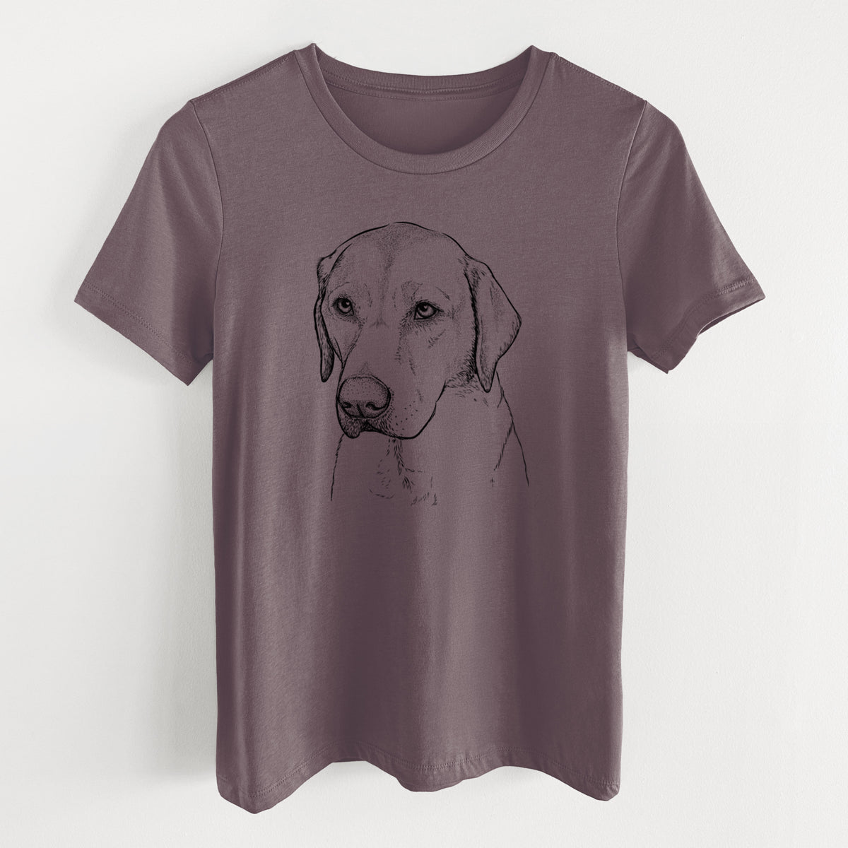 Bare Braxton the Yellow Lab - Women's Lightweight Relaxed Fit 100% Cotton Crewneck