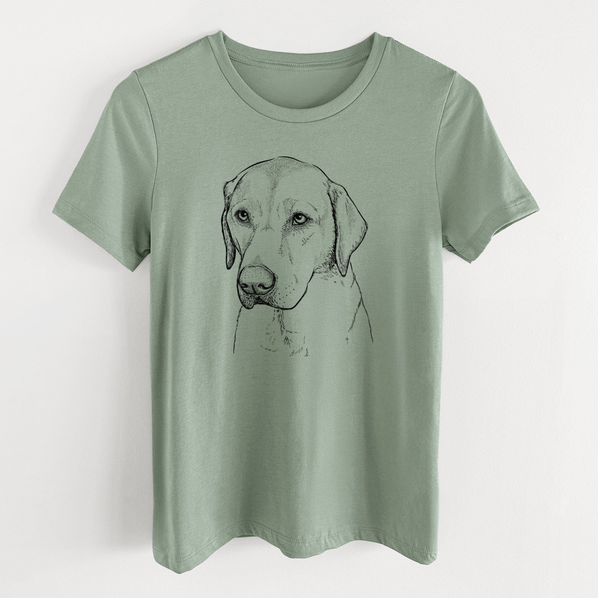 Bare Braxton the Yellow Lab - Women's Lightweight Relaxed Fit 100% Cotton Crewneck