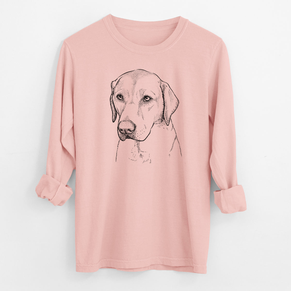 Bare Braxton the Yellow Lab - Men's Heavyweight 100% Cotton Long Sleeve