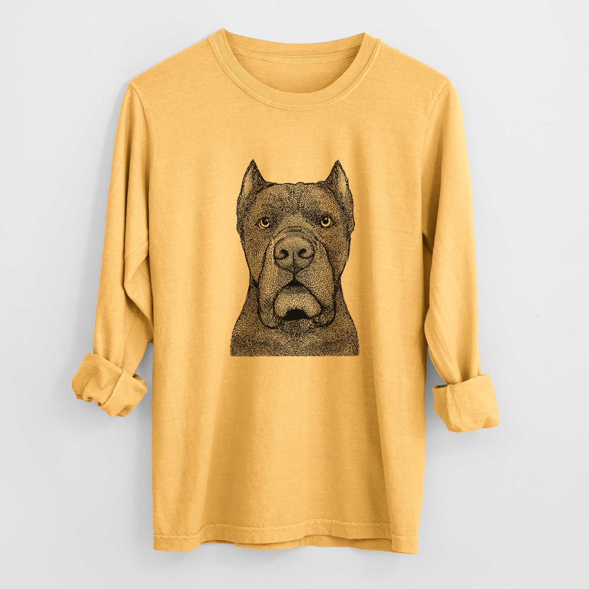 Bare Bruno the Cane Corso - Men's Heavyweight 100% Cotton Long Sleeve