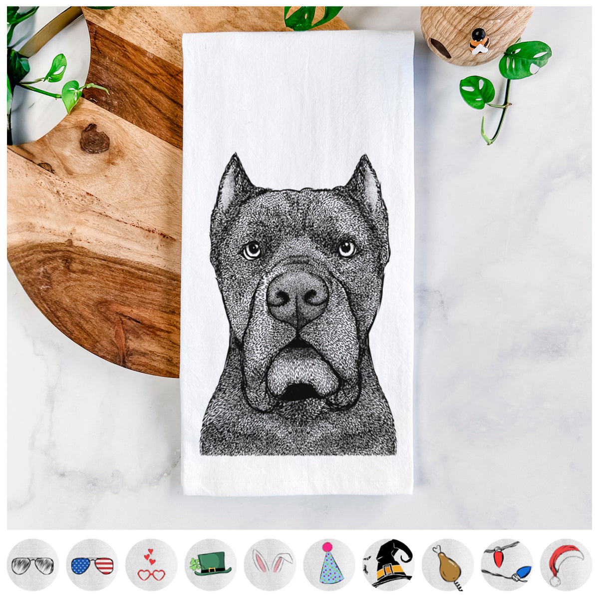 Bruno the Cane Corso Tea Towel