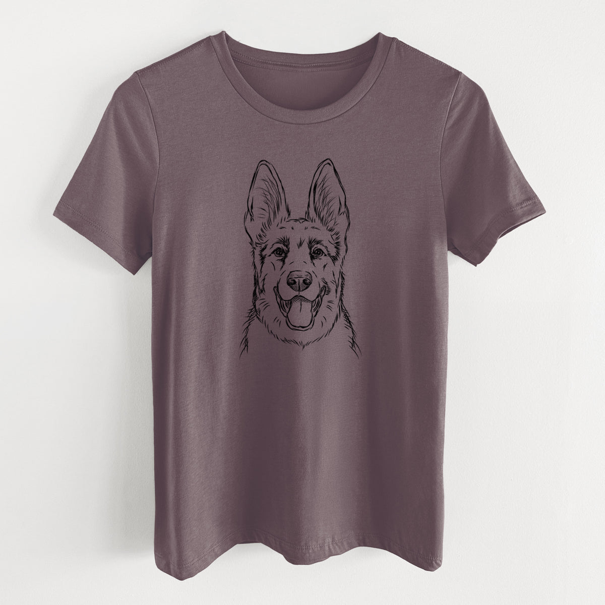 Bare Brutus the German Shepherd - Women's Lightweight Relaxed Fit 100% Cotton Crewneck