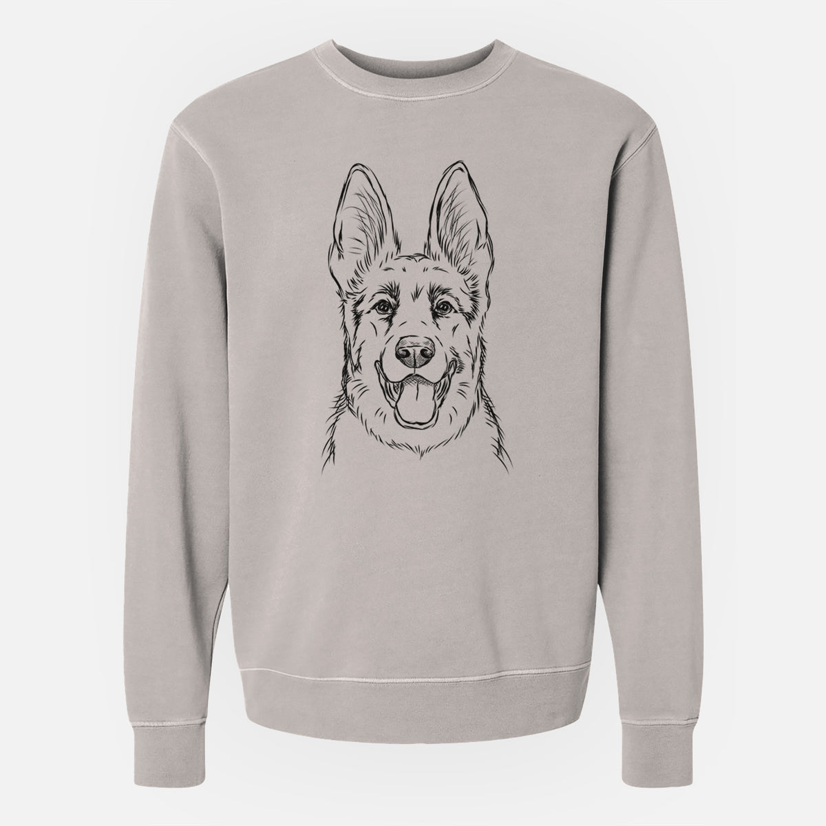Bare Brutus the German Shepherd - Unisex Pigment Dyed Crew Sweatshirt