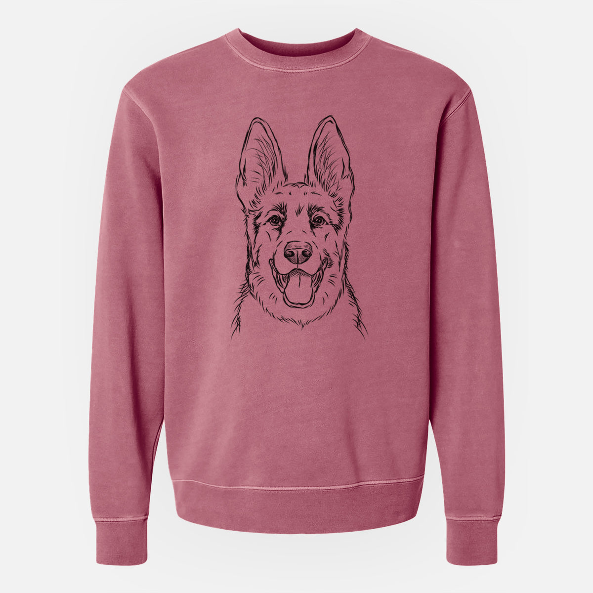 Bare Brutus the German Shepherd - Unisex Pigment Dyed Crew Sweatshirt