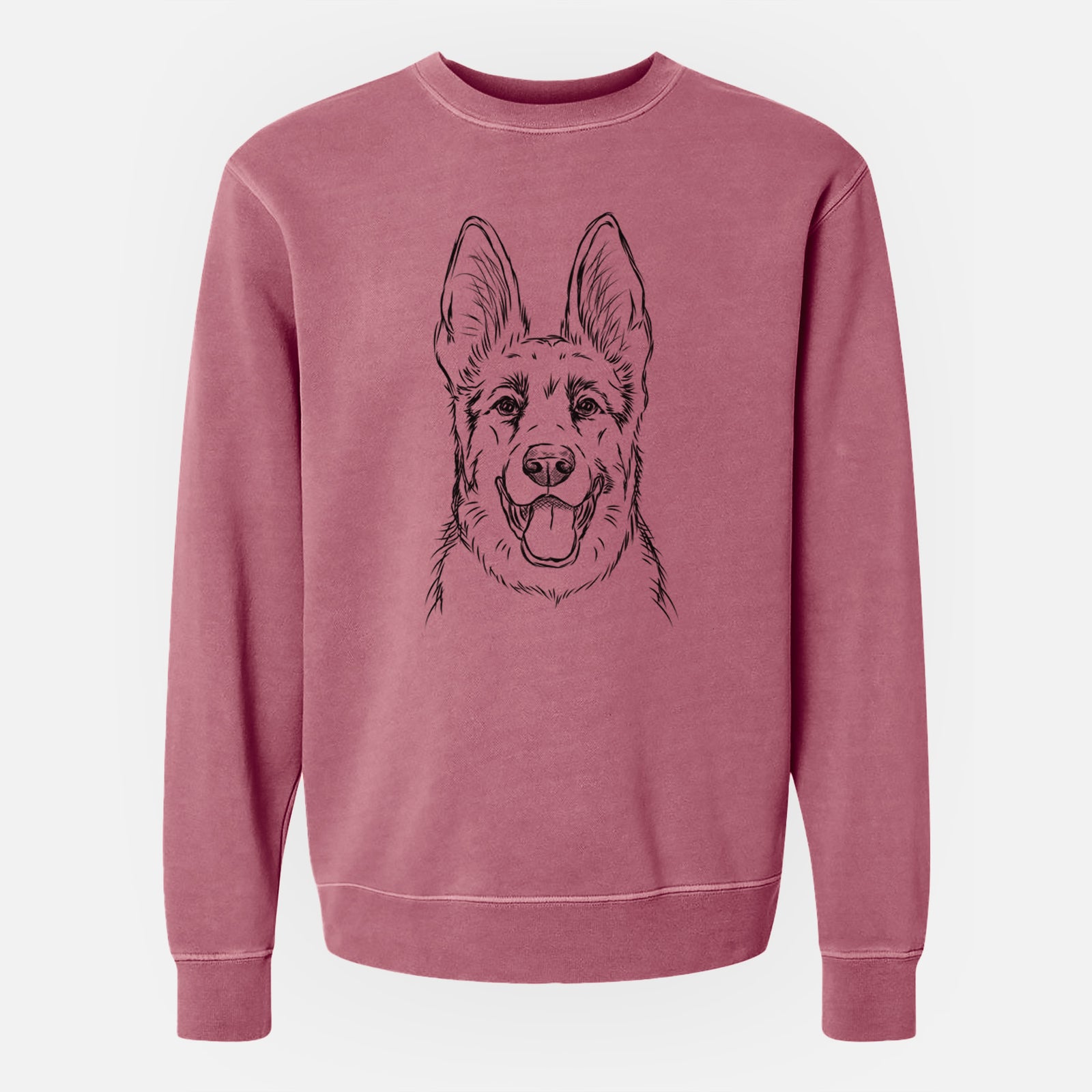 Bare Brutus the German Shepherd - Unisex Pigment Dyed Crew Sweatshirt