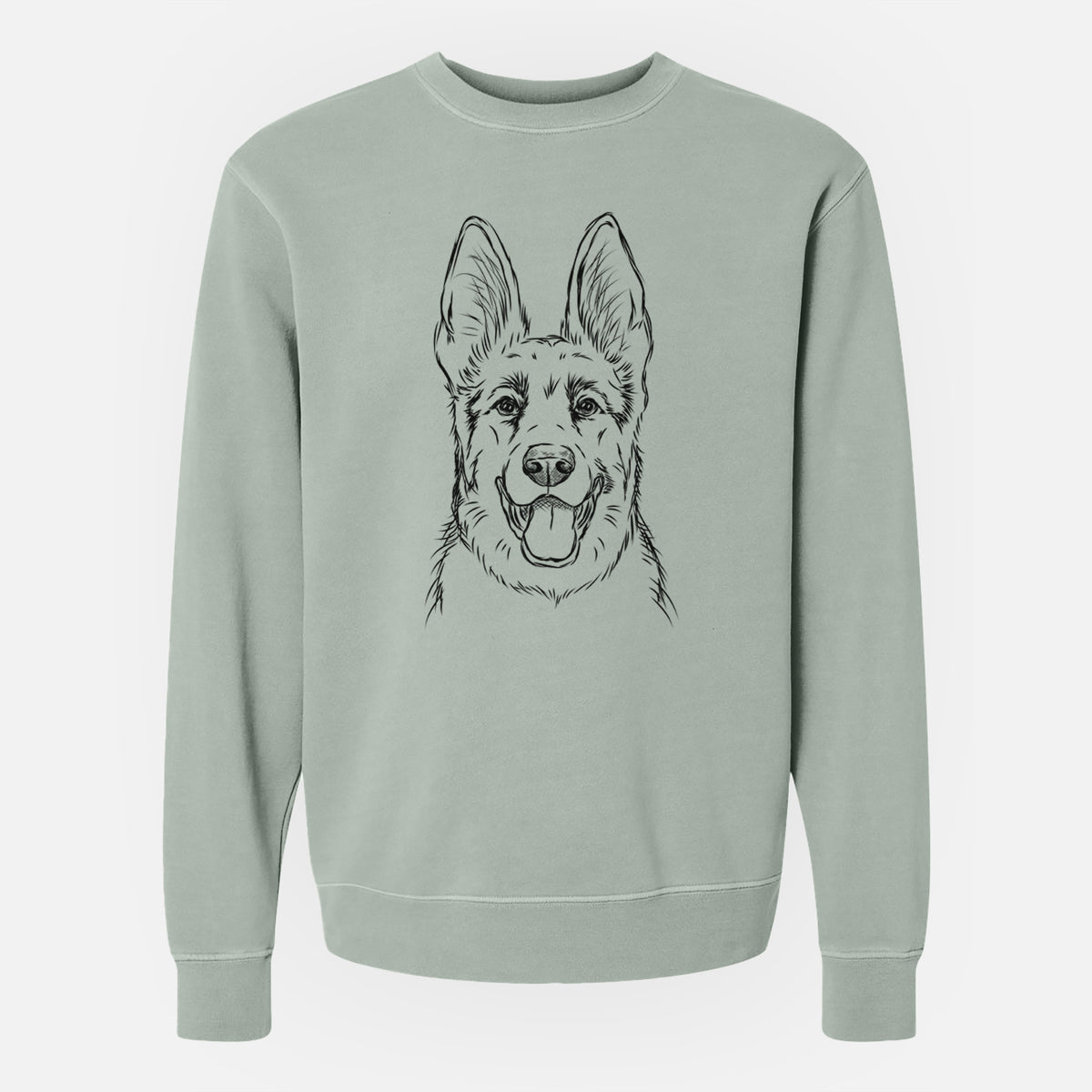 Bare Brutus the German Shepherd - Unisex Pigment Dyed Crew Sweatshirt