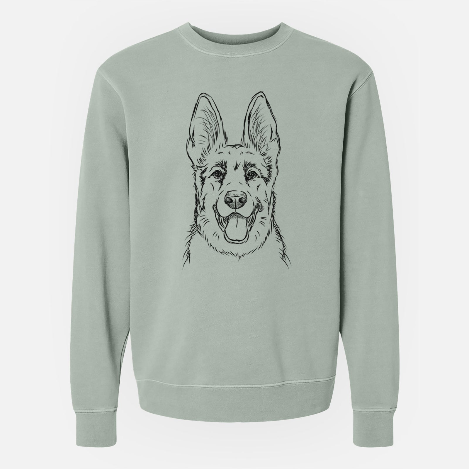 Bare Brutus the German Shepherd - Unisex Pigment Dyed Crew Sweatshirt