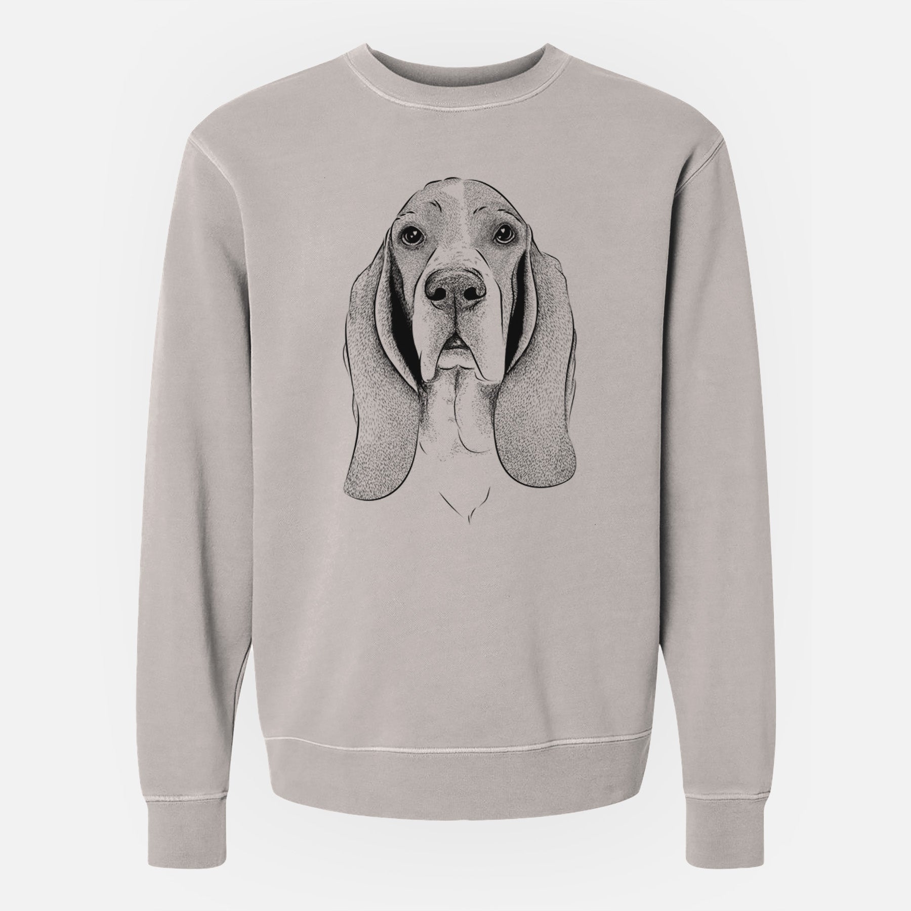 Bare Buckley the Basset Hound - Unisex Pigment Dyed Crew Sweatshirt