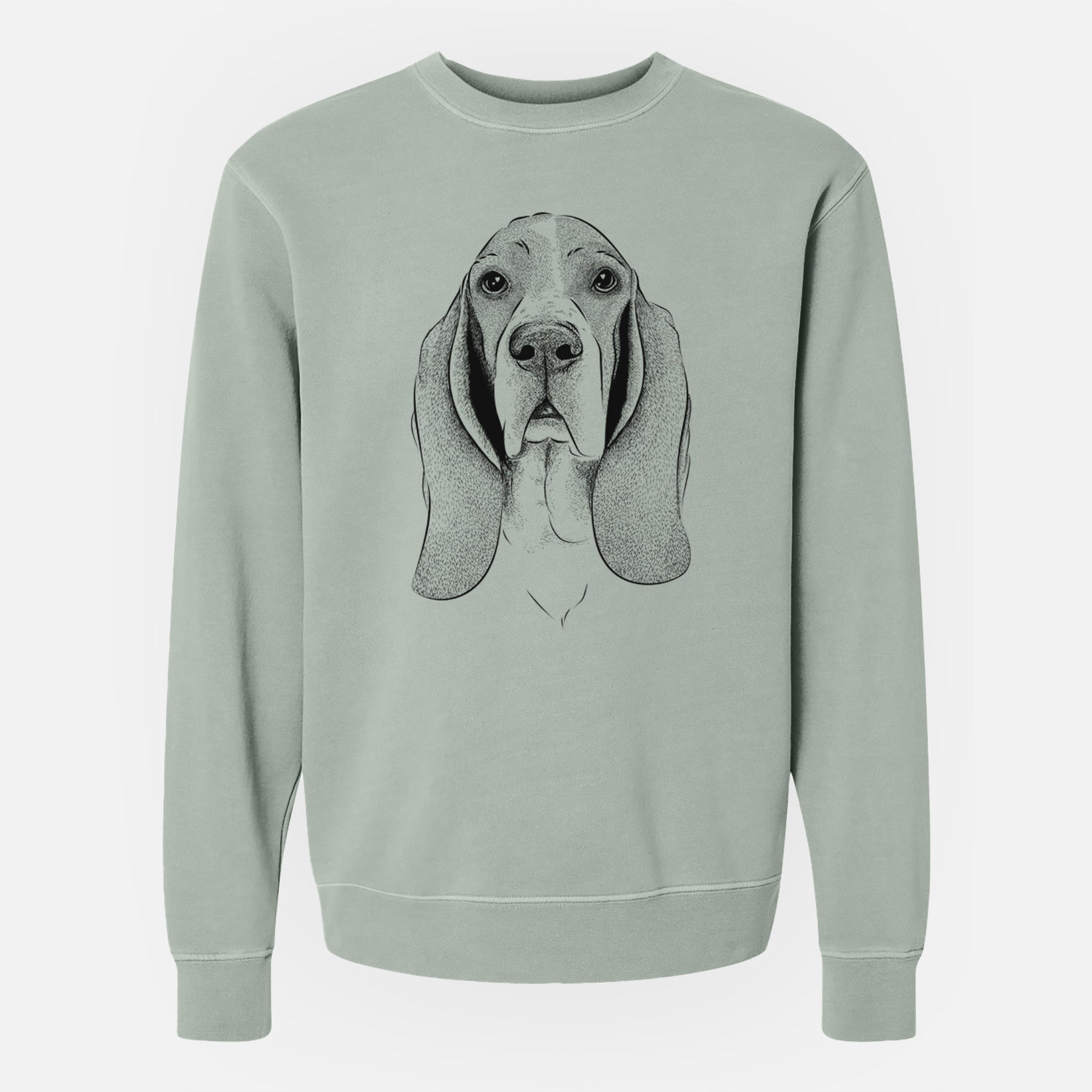 Bare Buckley the Basset Hound - Unisex Pigment Dyed Crew Sweatshirt