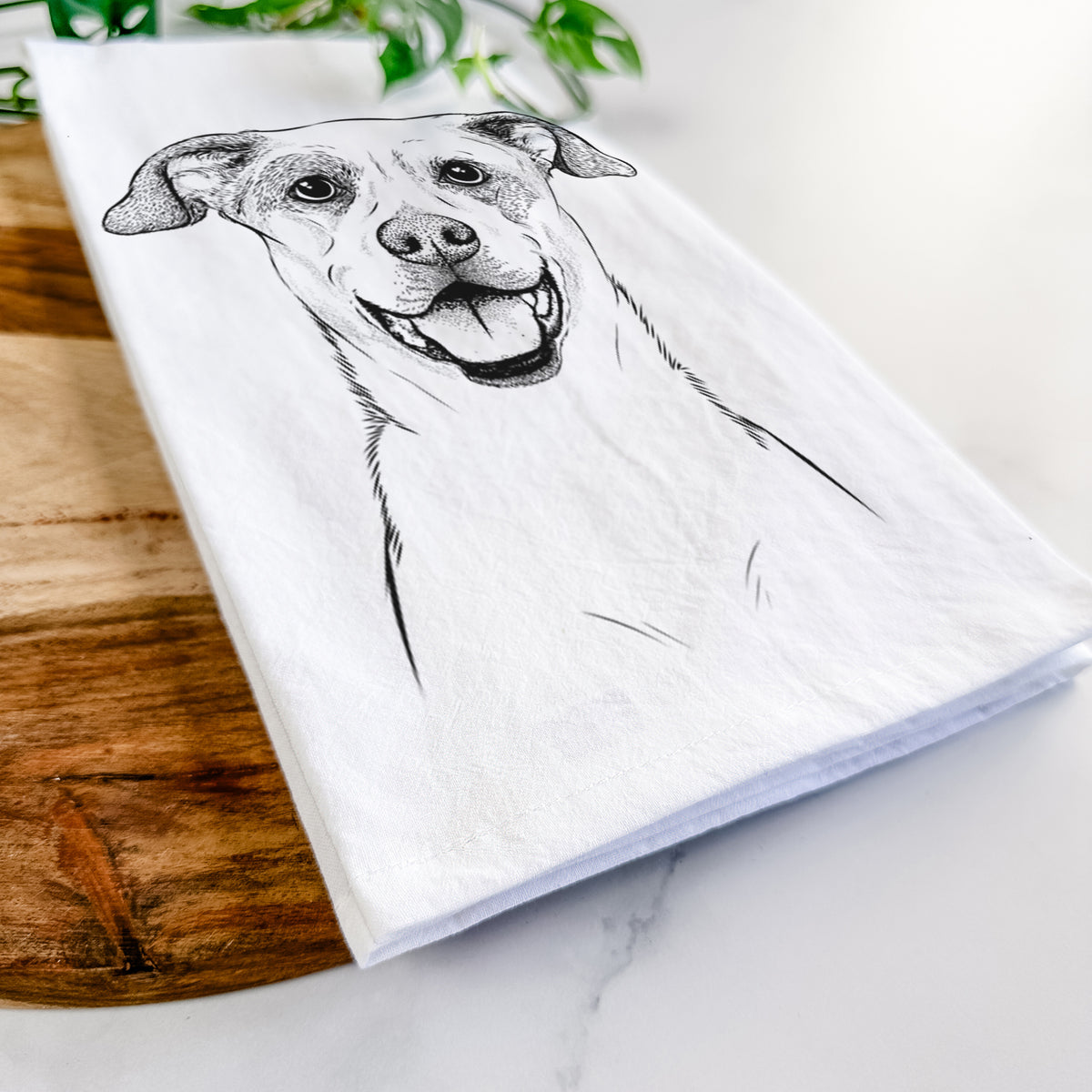 Buffy the Mixed Breed Tea Towel