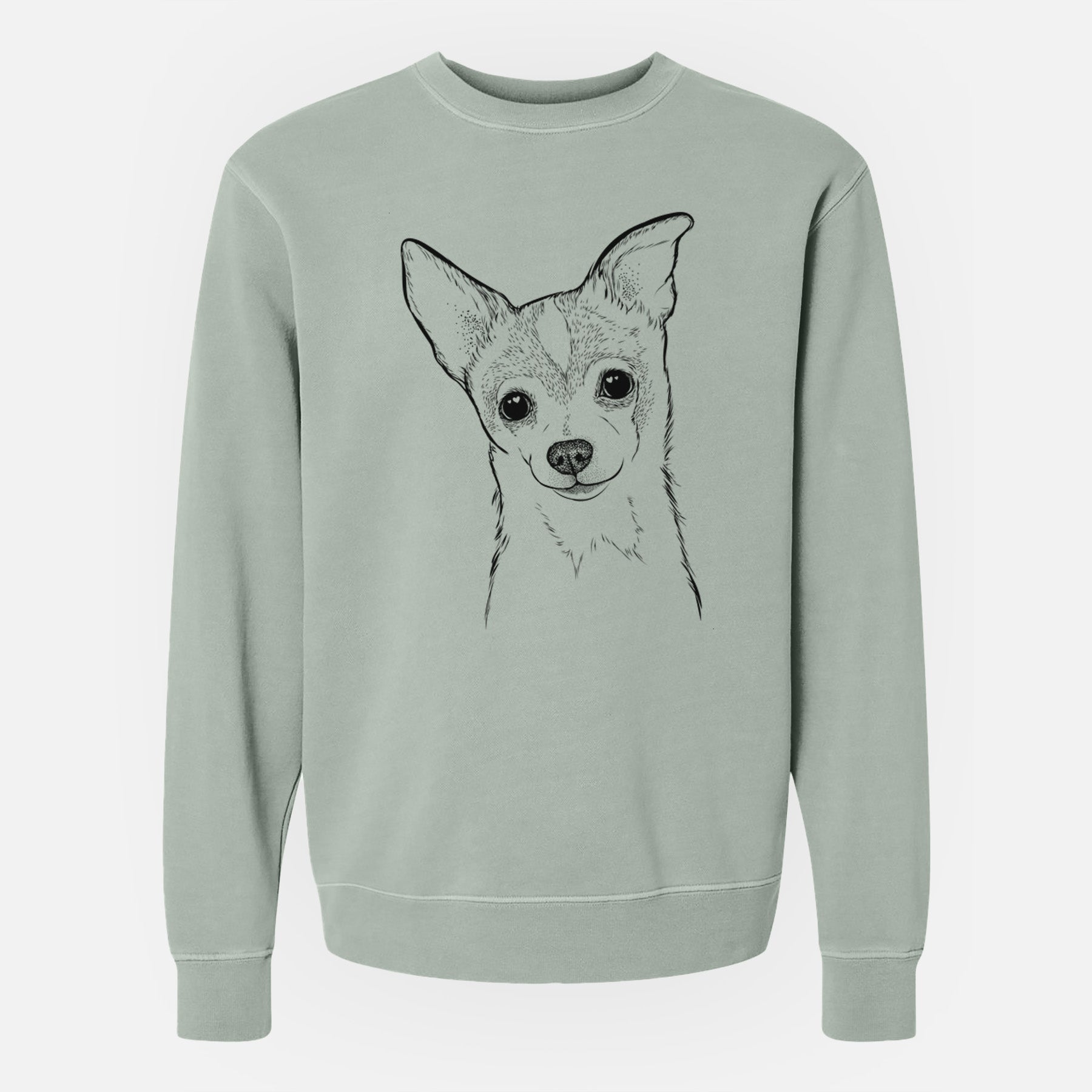 Bare Buggy the Chihuahua - Unisex Pigment Dyed Crew Sweatshirt