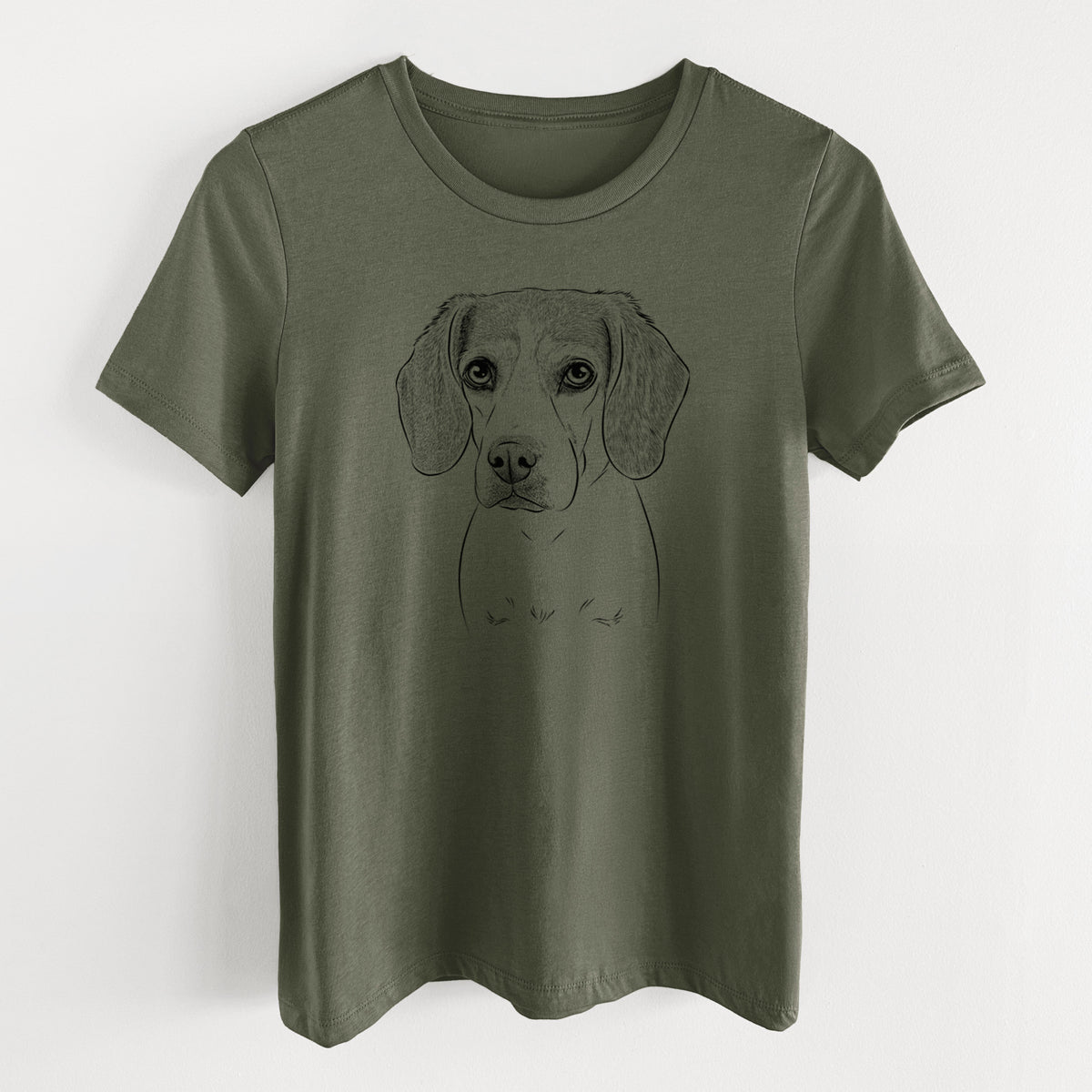 Bare Bumbee the Beagle - Women's Lightweight Relaxed Fit 100% Cotton Crewneck