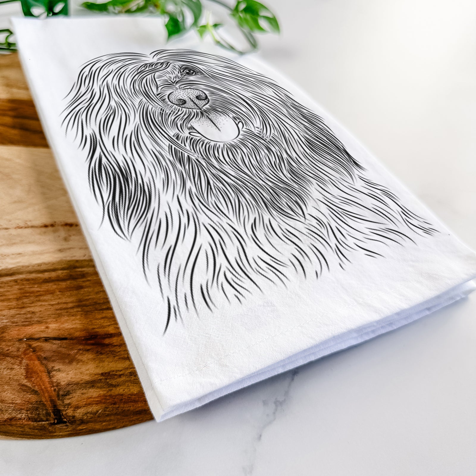 Bundy the Briard Tea Towel