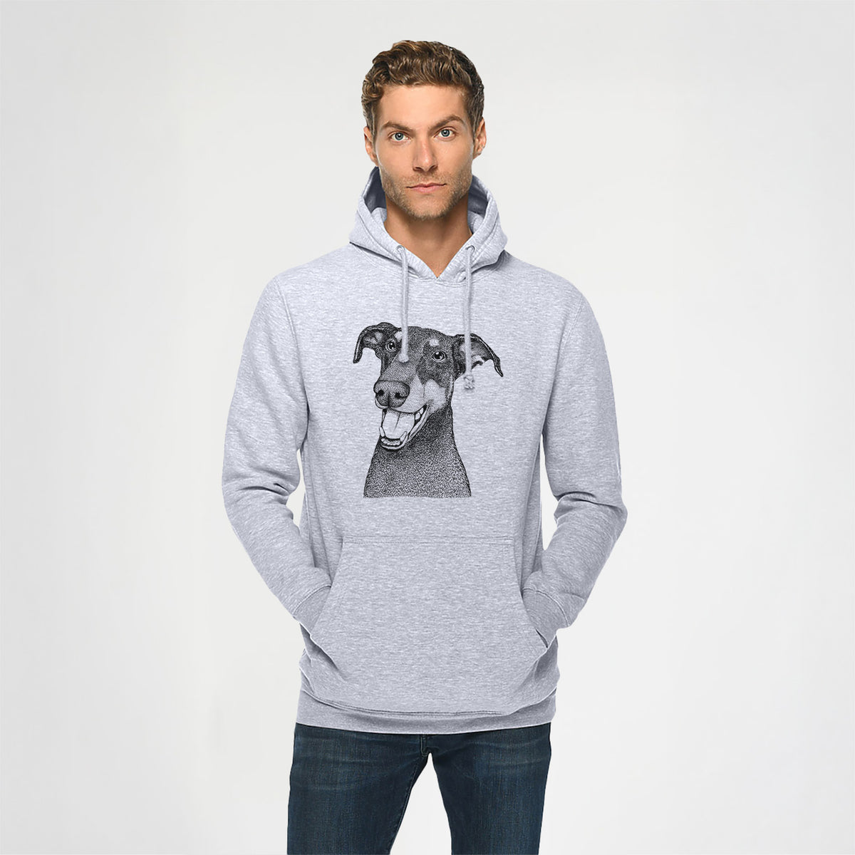 Bunnie the Doberman Pinscher- Heavyweight Fleece Hoodie