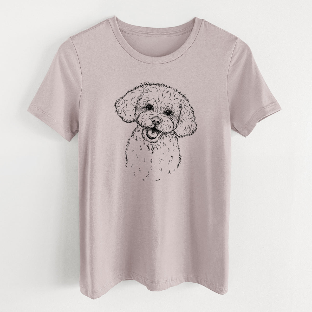 Bare Caesar the Bichon Frise - Women's Lightweight Relaxed Fit 100% Cotton Crewneck