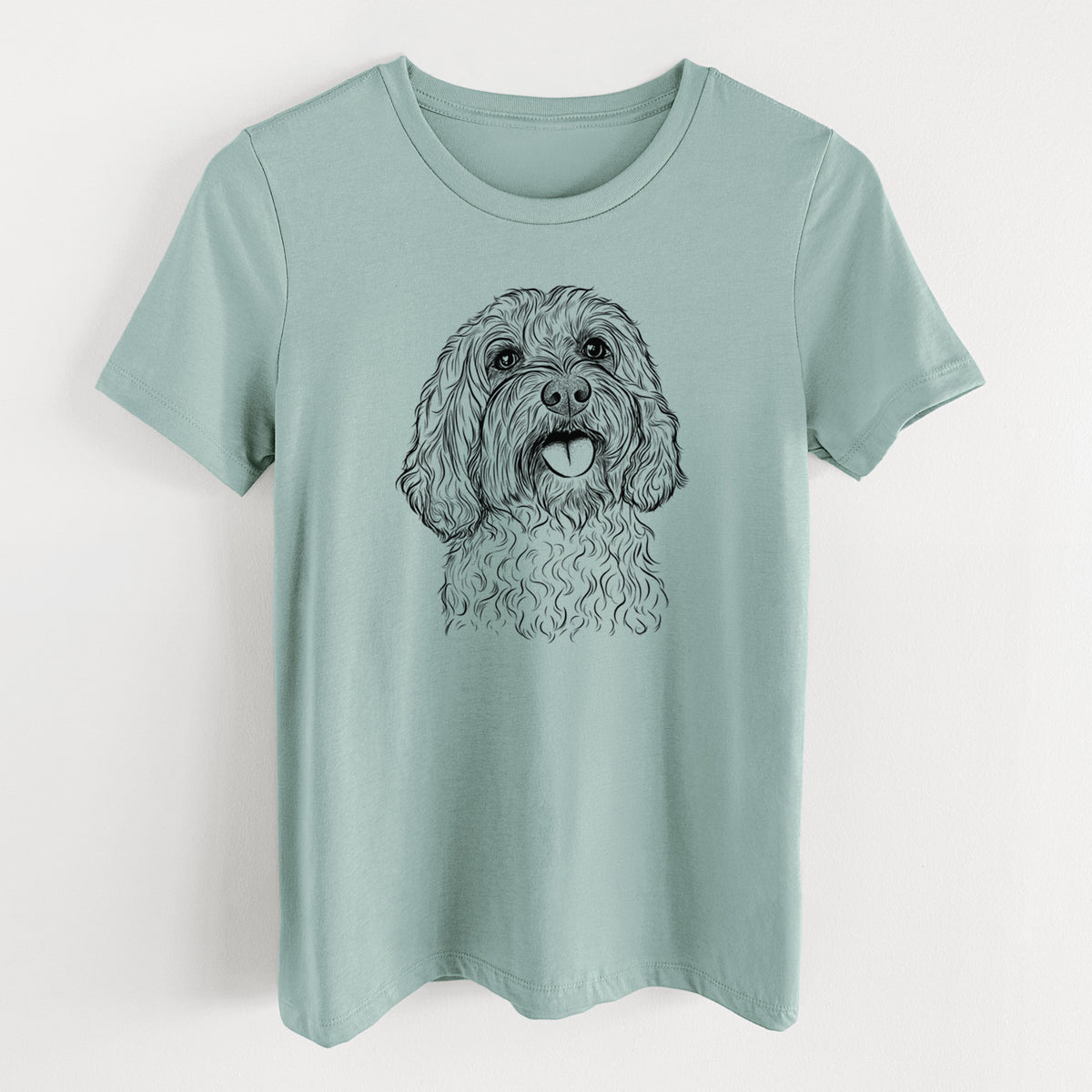 Bare Cali the Cavapoo - Women's Lightweight Relaxed Fit 100% Cotton Crewneck