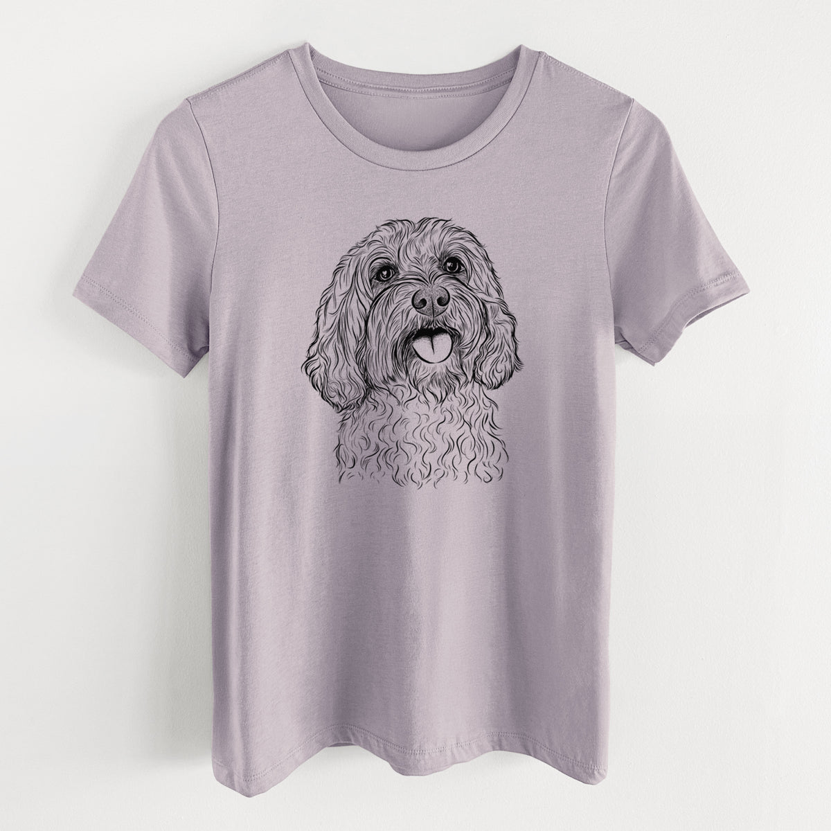 Bare Cali the Cavapoo - Women's Lightweight Relaxed Fit 100% Cotton Crewneck
