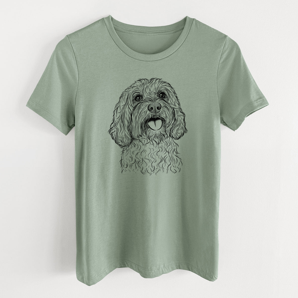 Bare Cali the Cavapoo - Women's Lightweight Relaxed Fit 100% Cotton Crewneck
