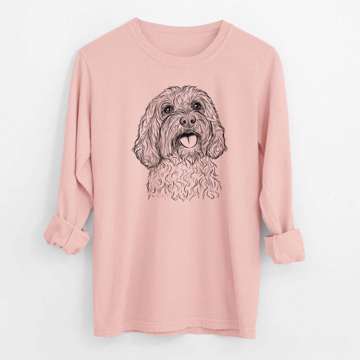 Bare Cali the Cavapoo - Men's Heavyweight 100% Cotton Long Sleeve