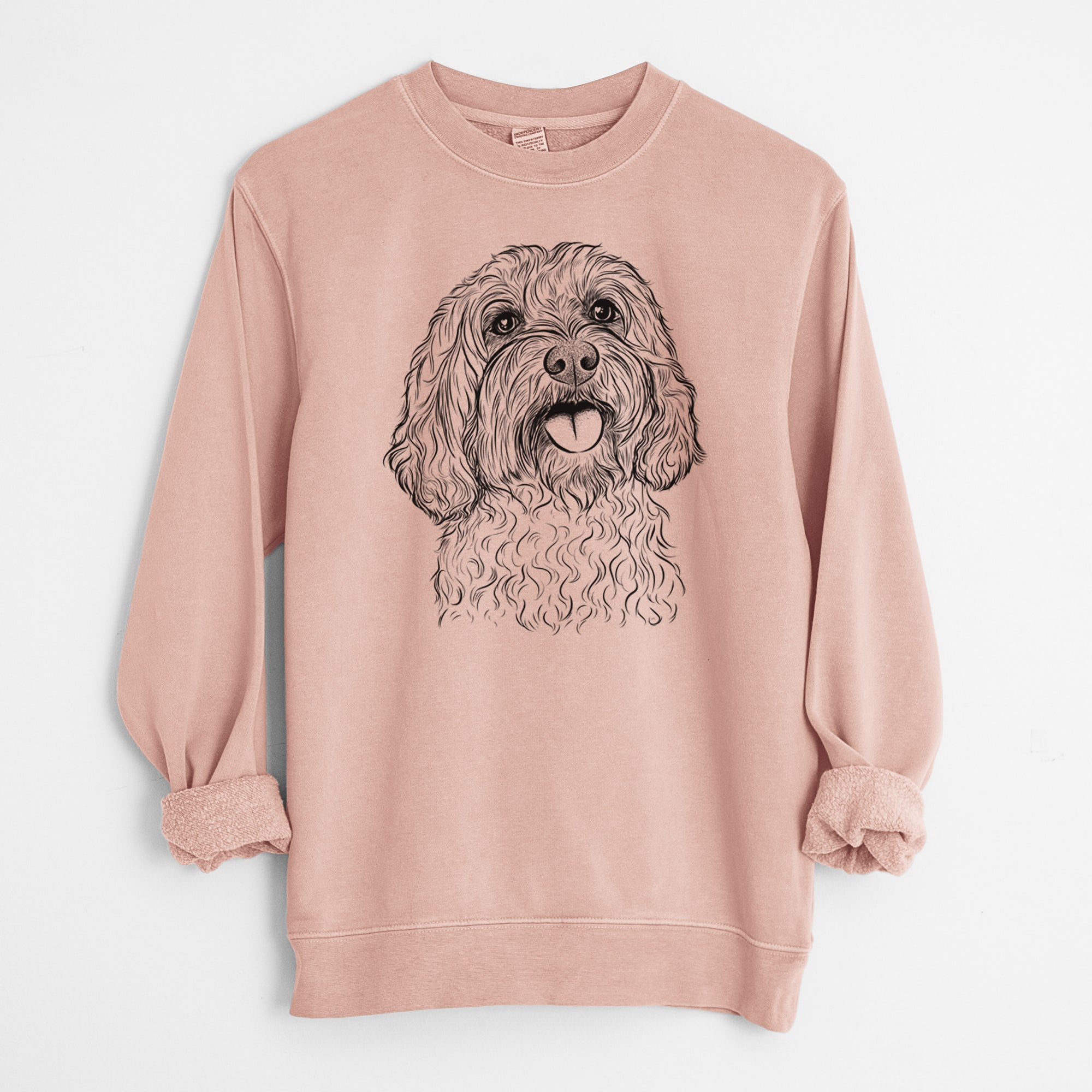 Bare Cali the Cavapoo - Unisex Pigment Dyed Crew Sweatshirt