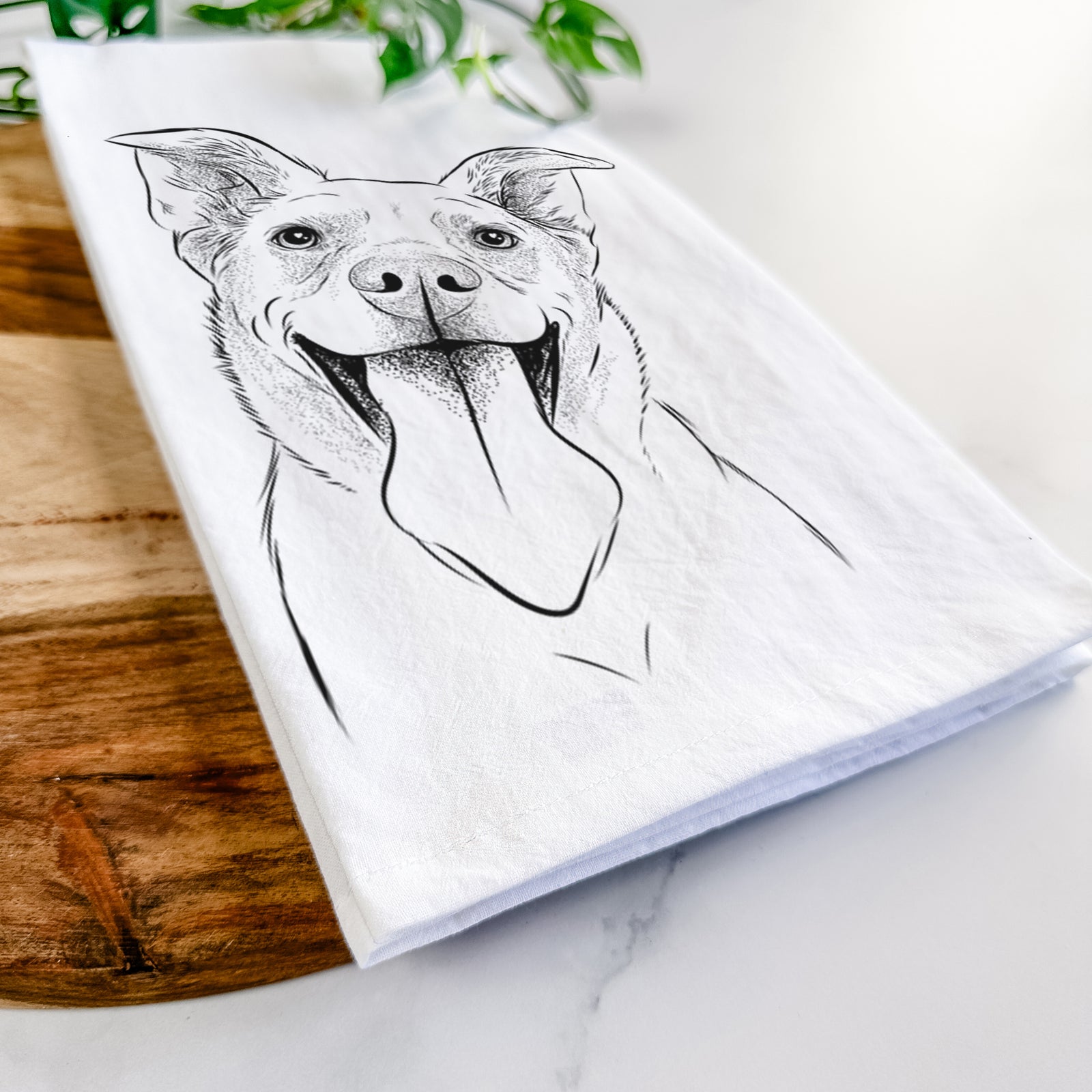 Candy the Mixed Breed Tea Towel