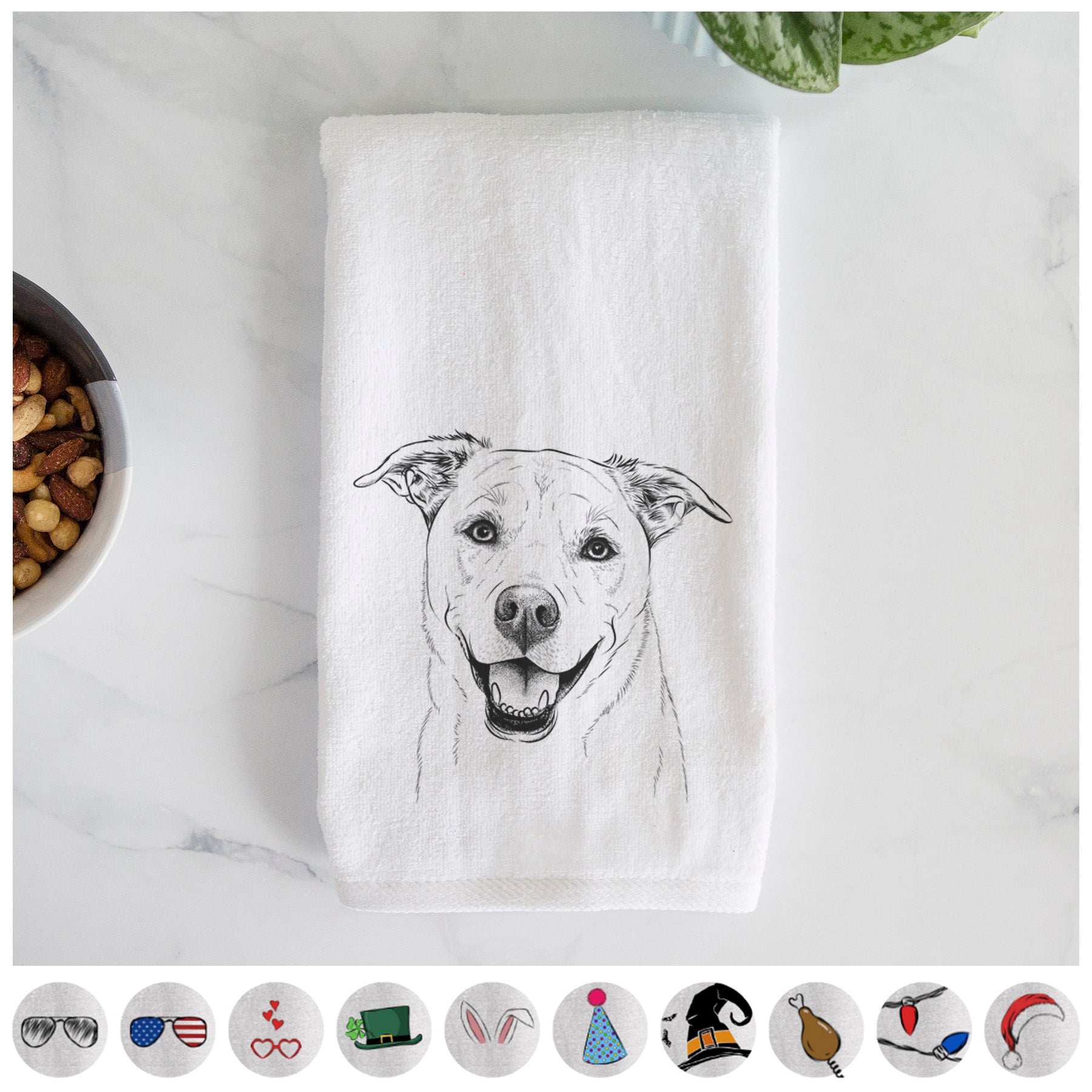 Carl the Mixed Breed Premium Hand Towel