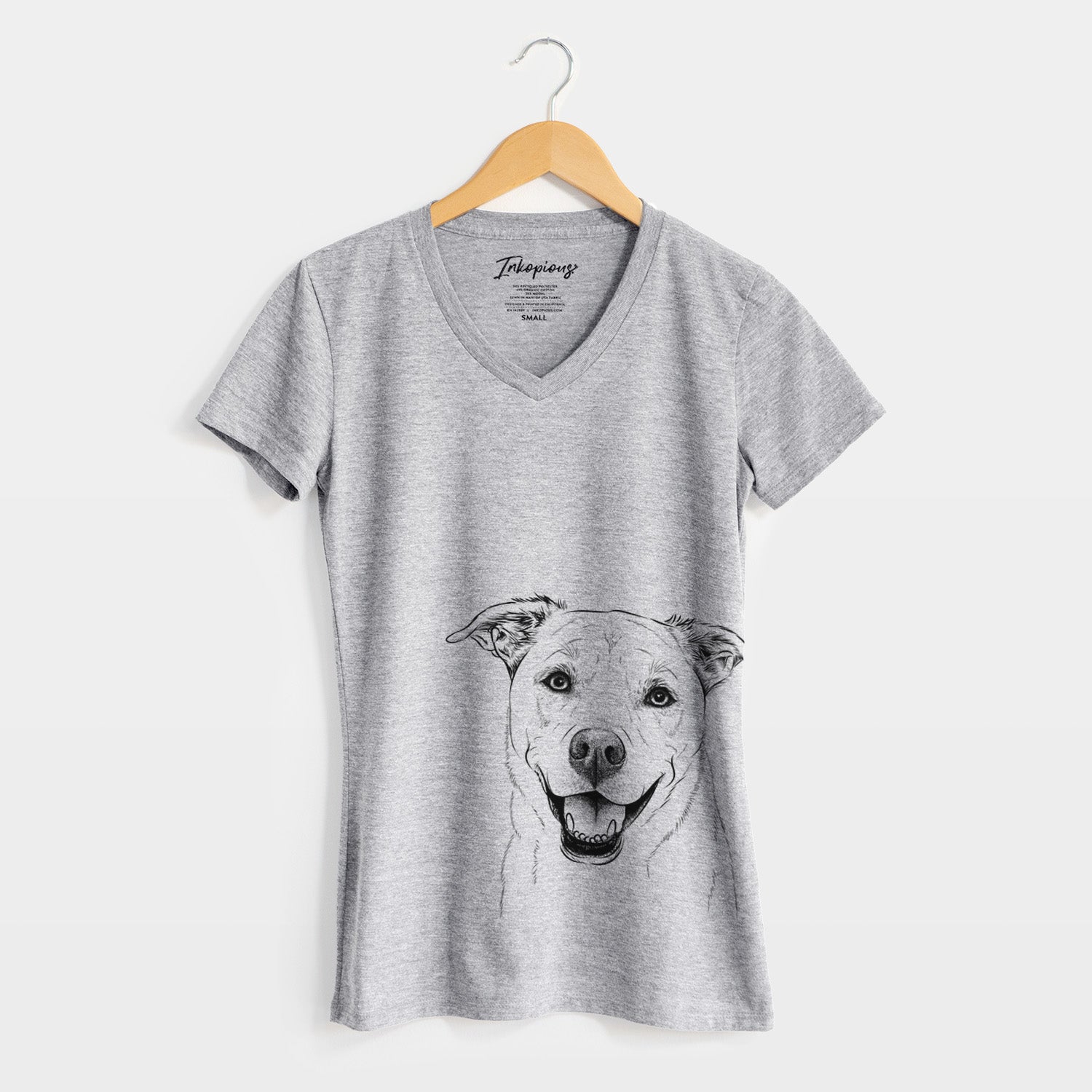 Bare Carl the Mixed Breed - Women's V-neck Shirt