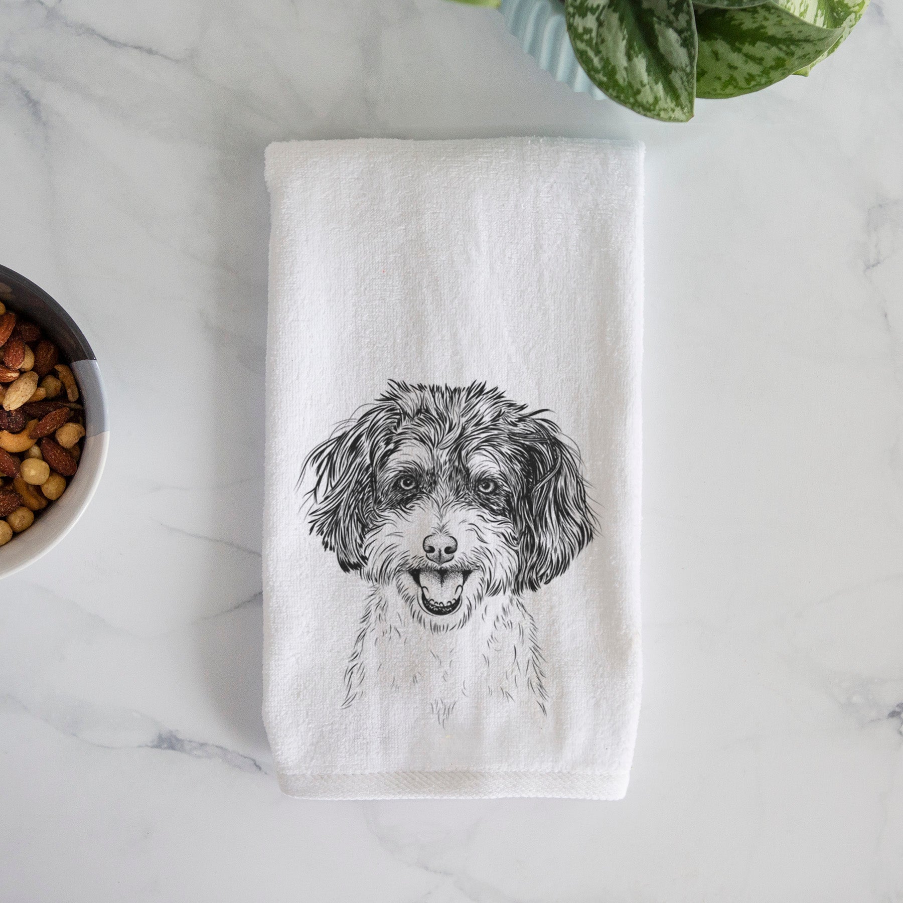 Carlos the Cavapoo Premium Hand Towel