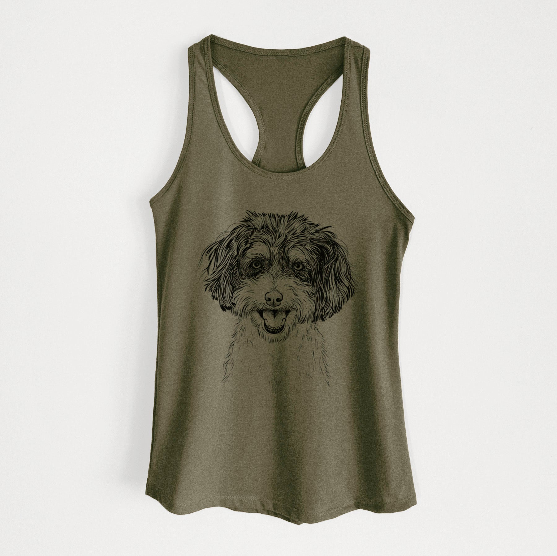 Carlos the Cavapoo - Women's Racerback Tanktop