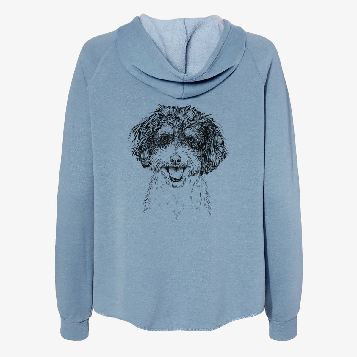 Carlos the Cavapoo - Women's Cali Wave Zip-Up Sweatshirt