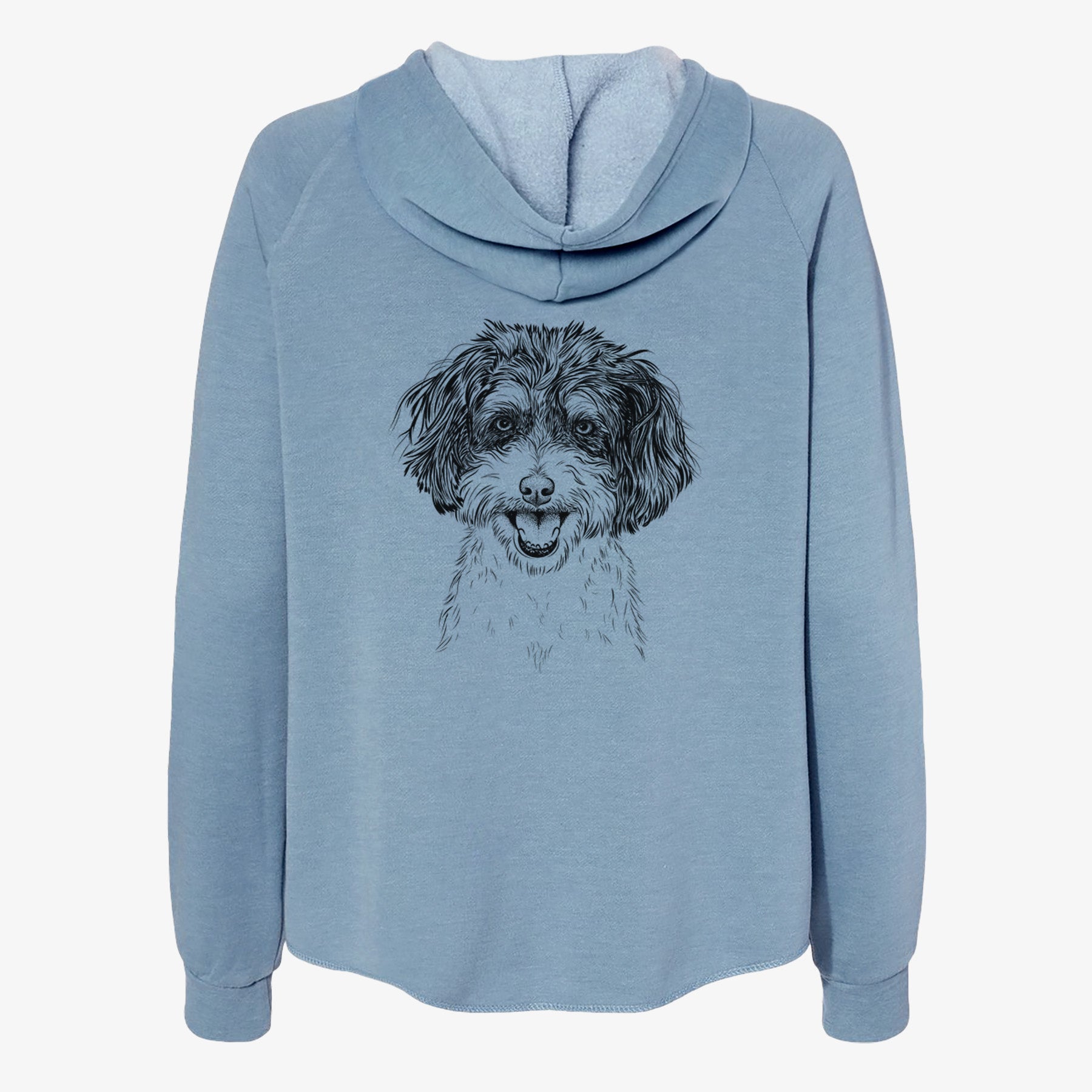 Carlos the Cavapoo - Women's Cali Wave Zip-Up Sweatshirt