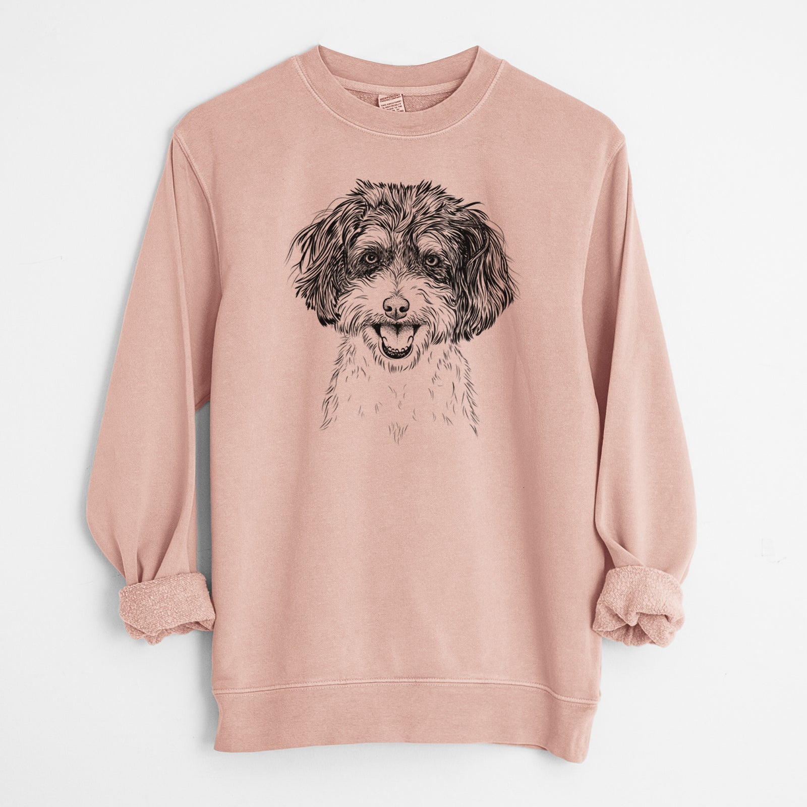 Bare Carlos the Cavapoo - Unisex Pigment Dyed Crew Sweatshirt