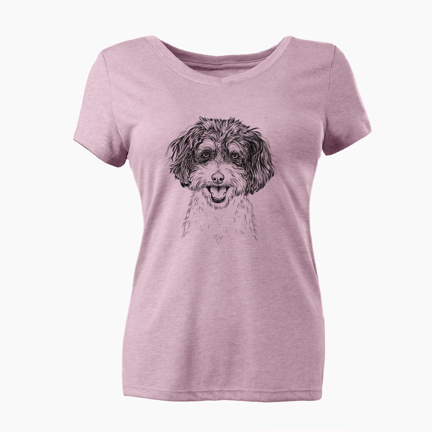 Bare Carlos the Cavapoo - Women's V-neck Shirt