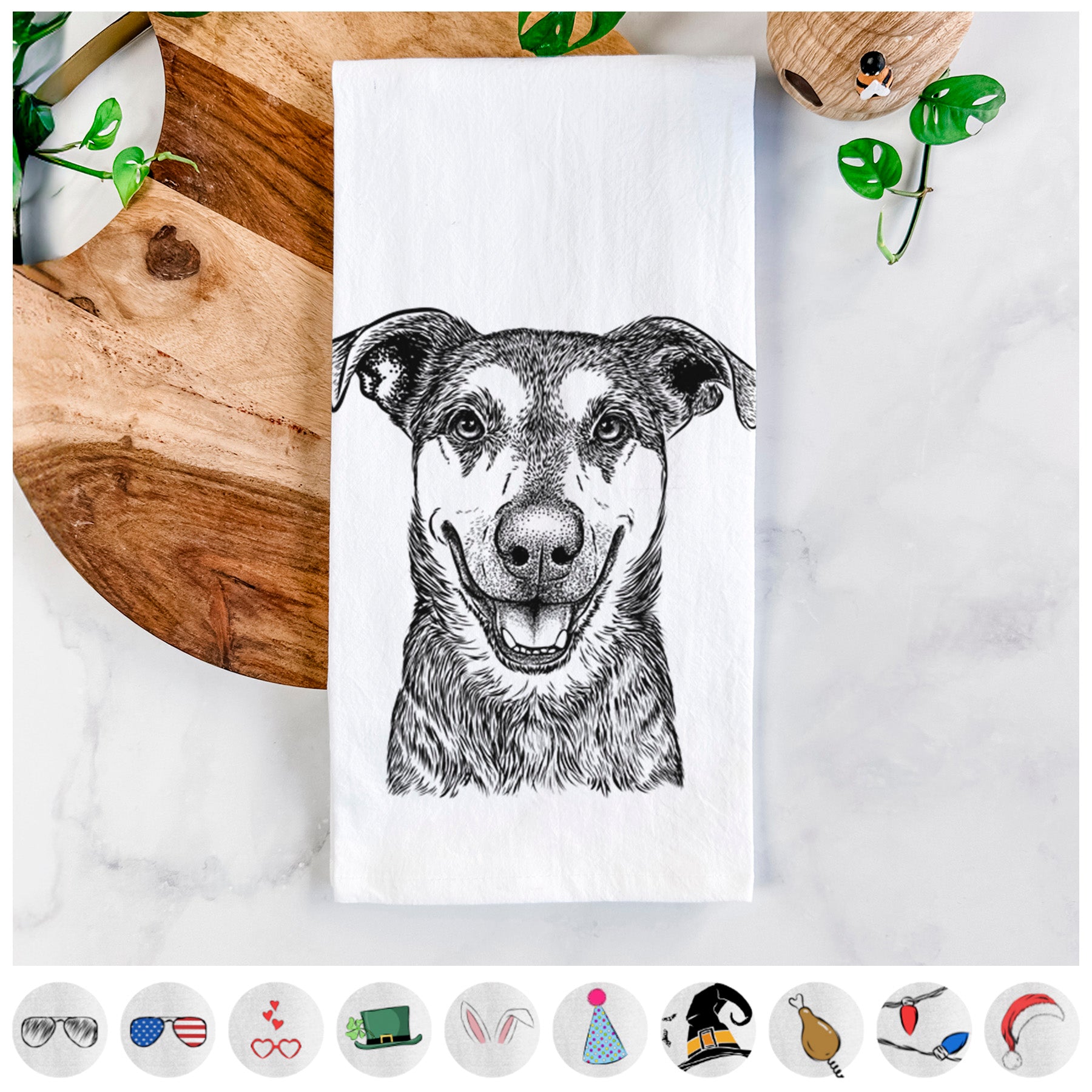 Case the Mixed Breed Tea Towel