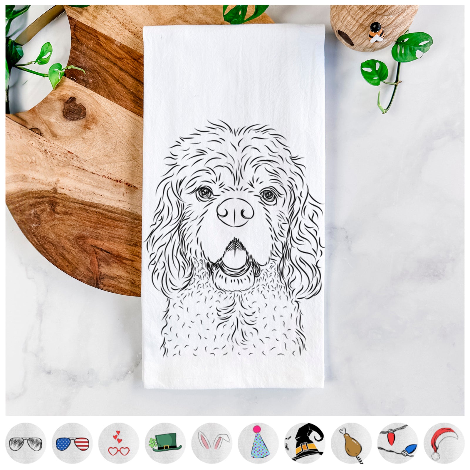 Casey the American Cocker Spaniel Tea Towel