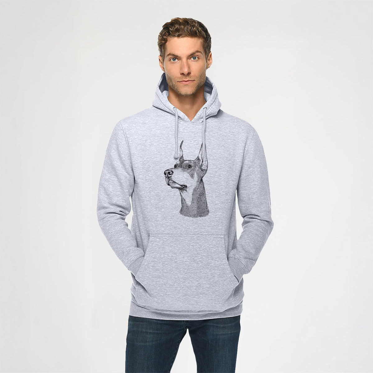 Cenza the Doberman Pinscher- Heavyweight Fleece Hoodie