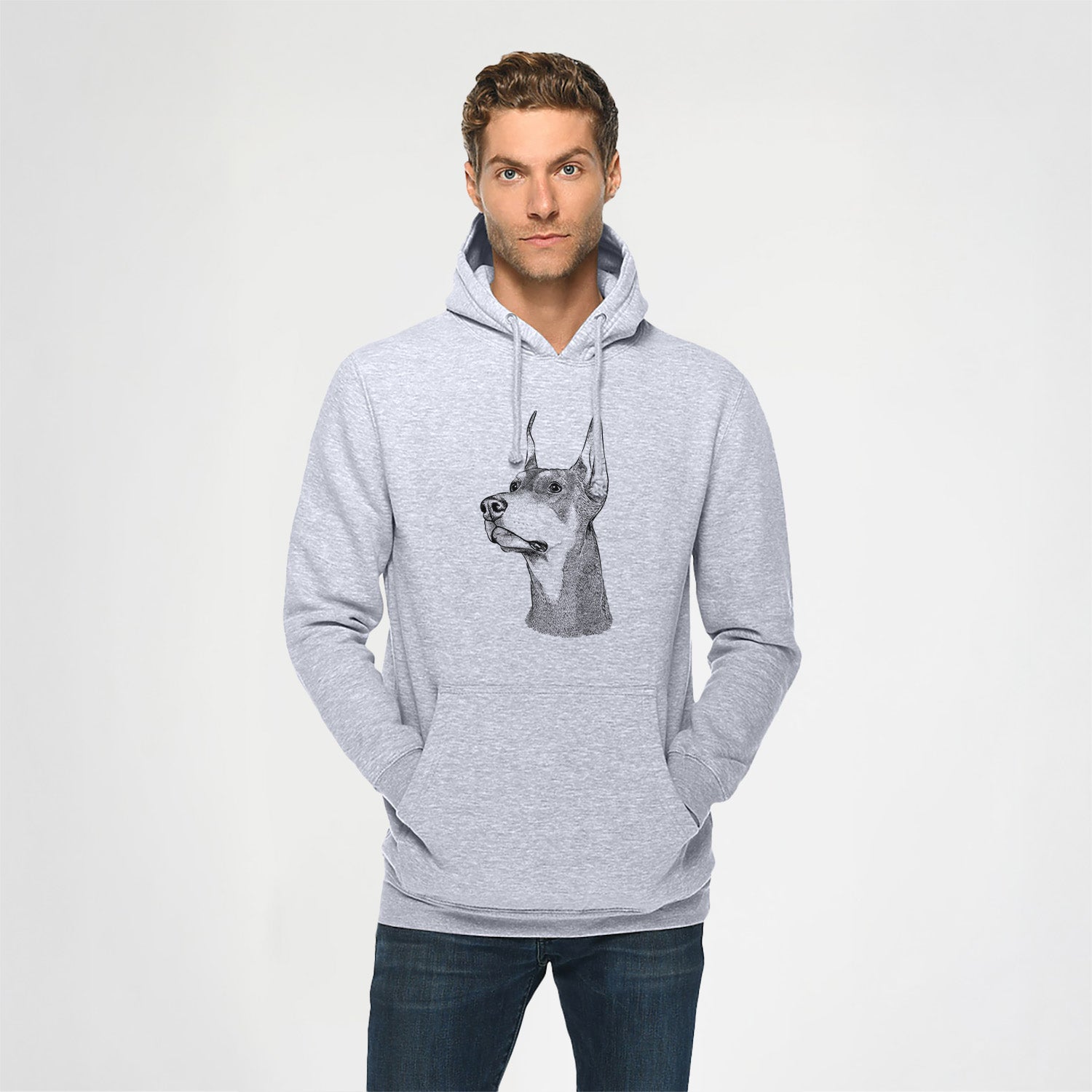 Cenza the Doberman Pinscher- Heavyweight Fleece Hoodie
