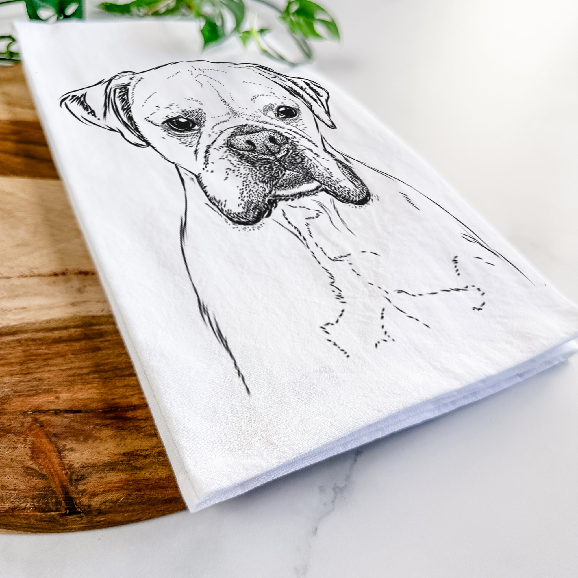 Champion Bentley the Boxer Tea Towel