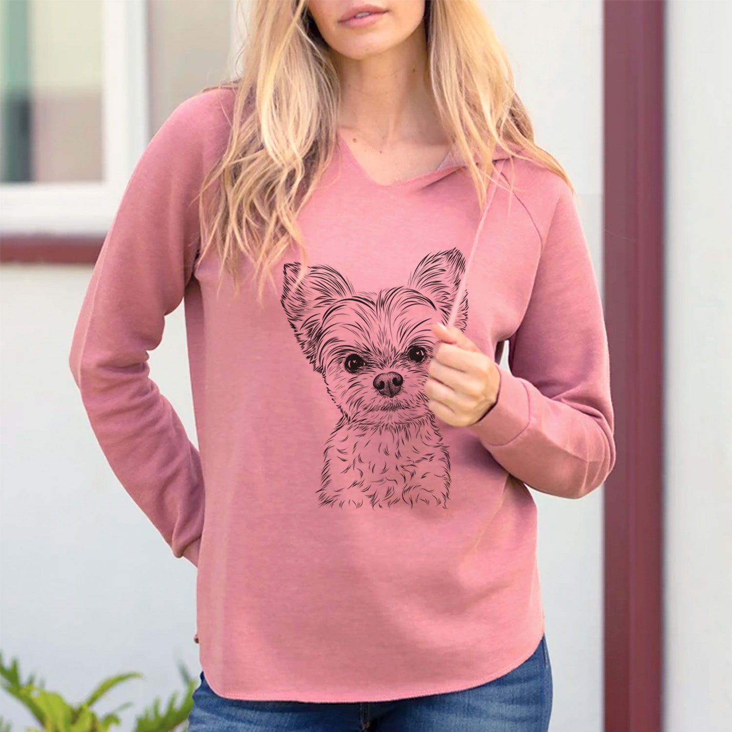 Bare Chance the Yapper the Yorkshire Terrier - Cali Wave Hooded Sweatshirt