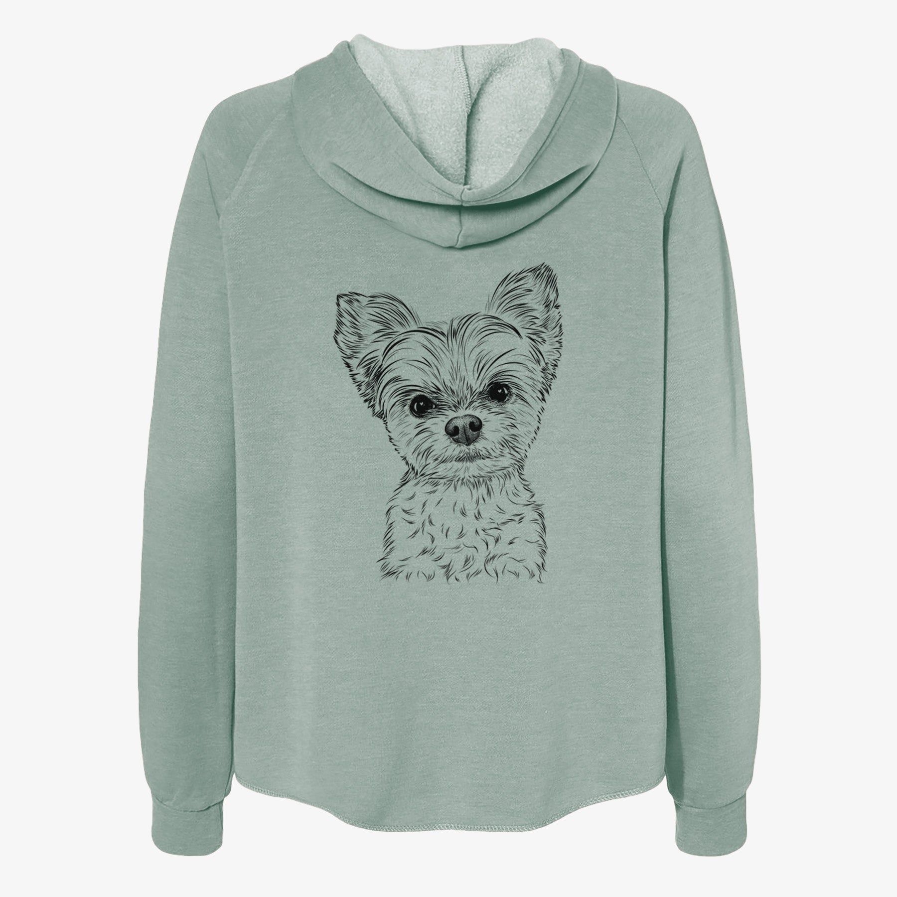 Chance the Yapper the Yorkshire Terrier - Women's Cali Wave Zip-Up Sweatshirt