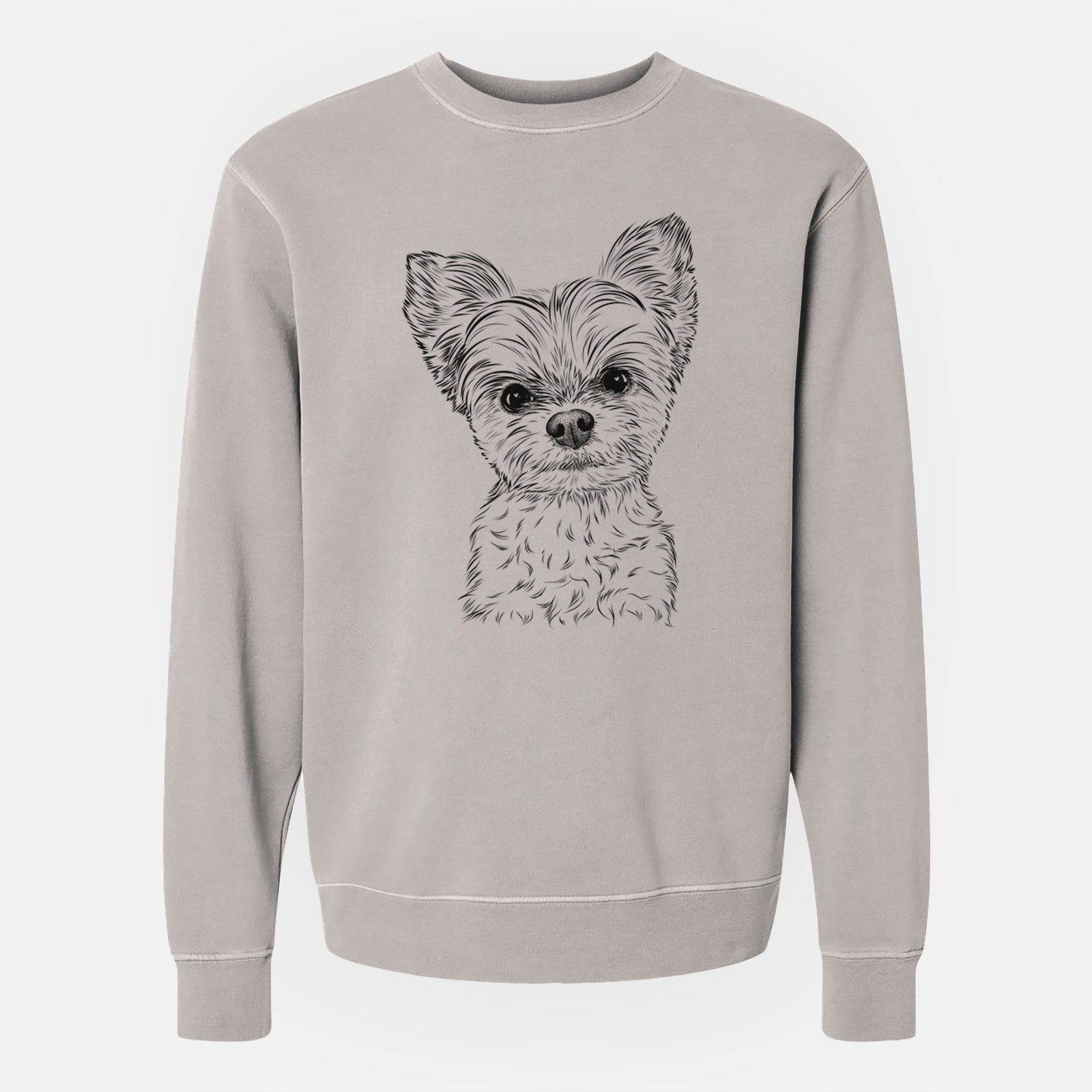 Bare Chance the Yapper the Yorkshire Terrier - Unisex Pigment Dyed Crew Sweatshirt