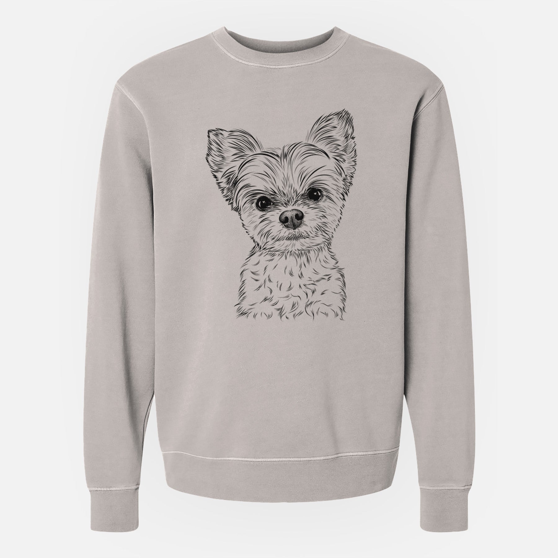 Bare Chance the Yapper the Yorkshire Terrier - Unisex Pigment Dyed Crew Sweatshirt