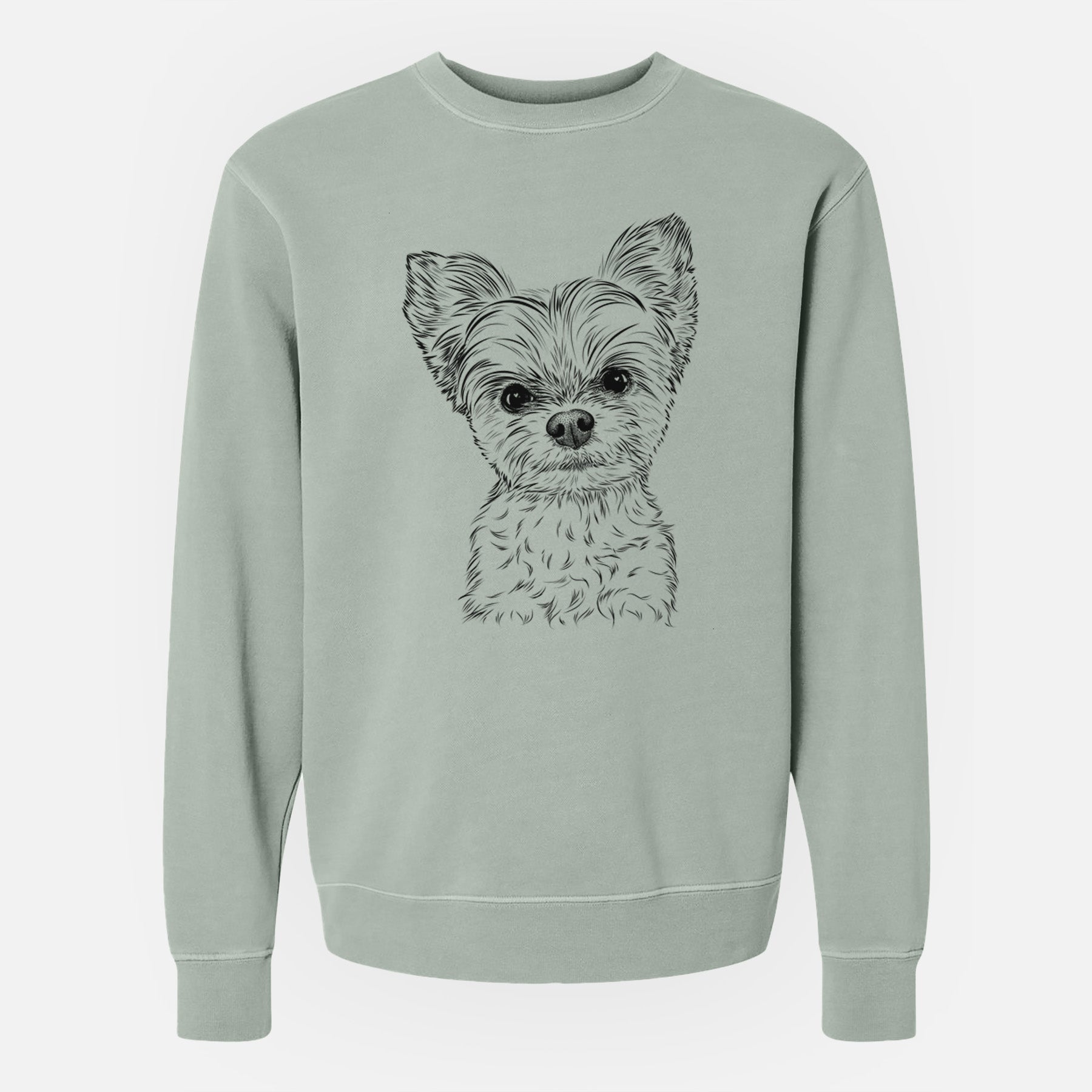 Bare Chance the Yapper the Yorkshire Terrier - Unisex Pigment Dyed Crew Sweatshirt