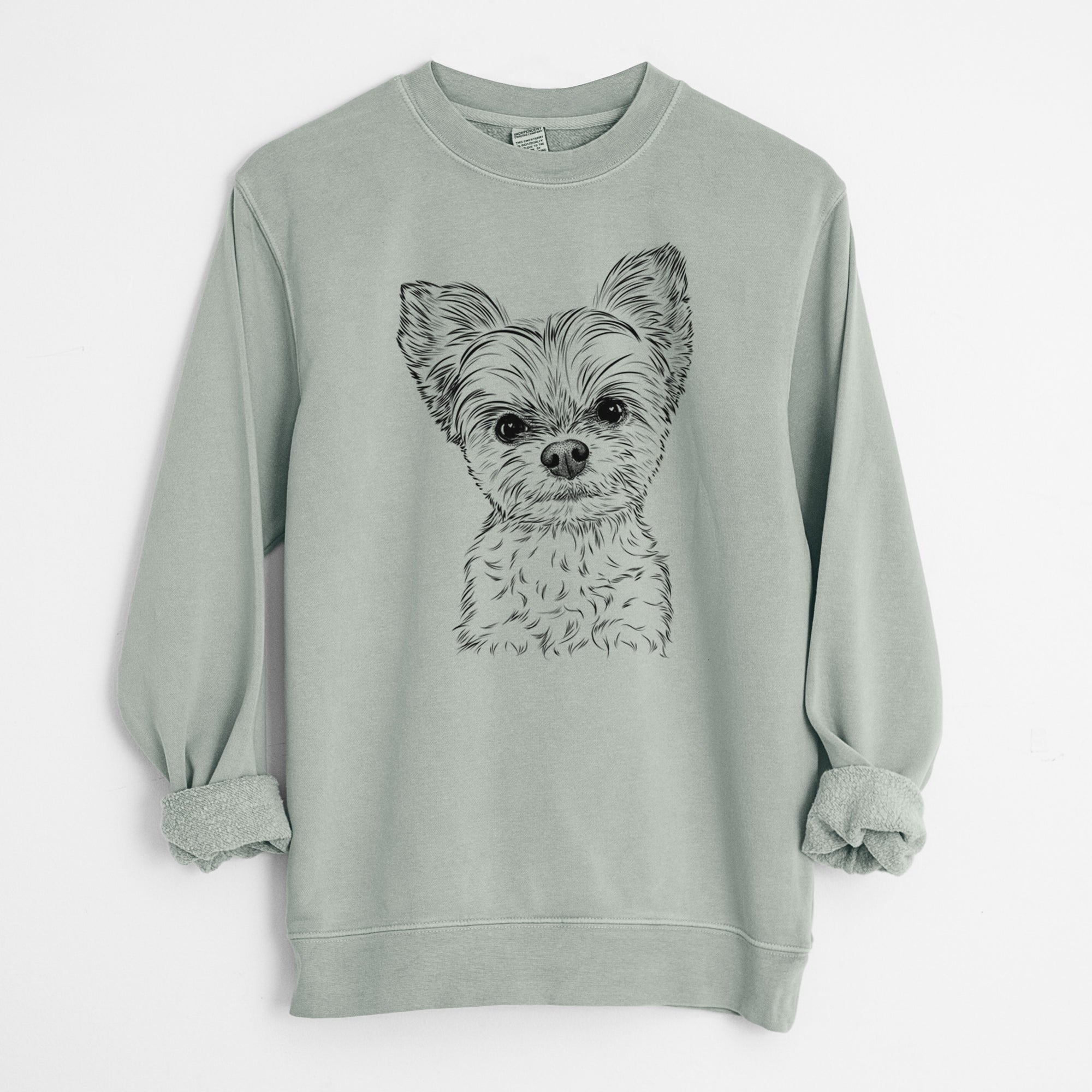 Bare Chance the Yapper the Yorkshire Terrier - Unisex Pigment Dyed Crew Sweatshirt